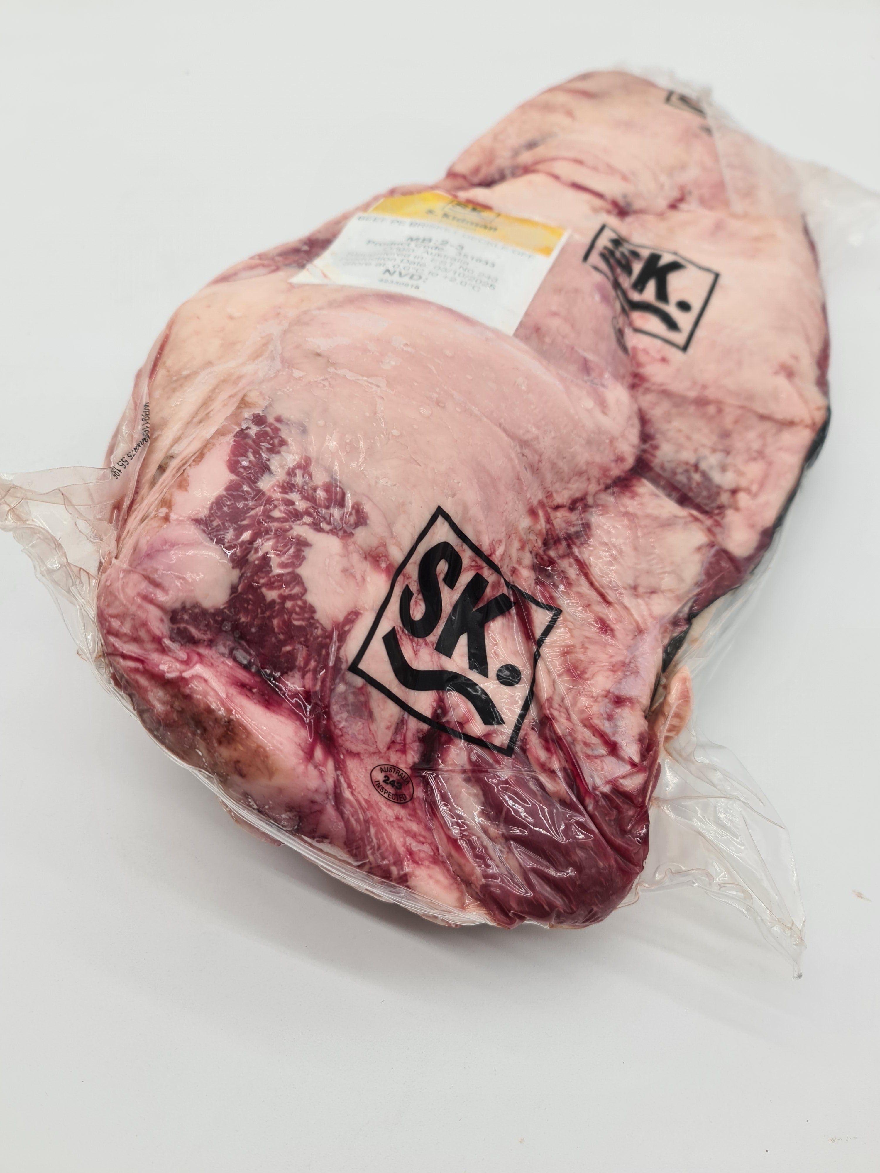S.Kidman F1 Wagyu MB2-3 P/E Brisket (Deckle-off) $26/kg *SPECIAL*