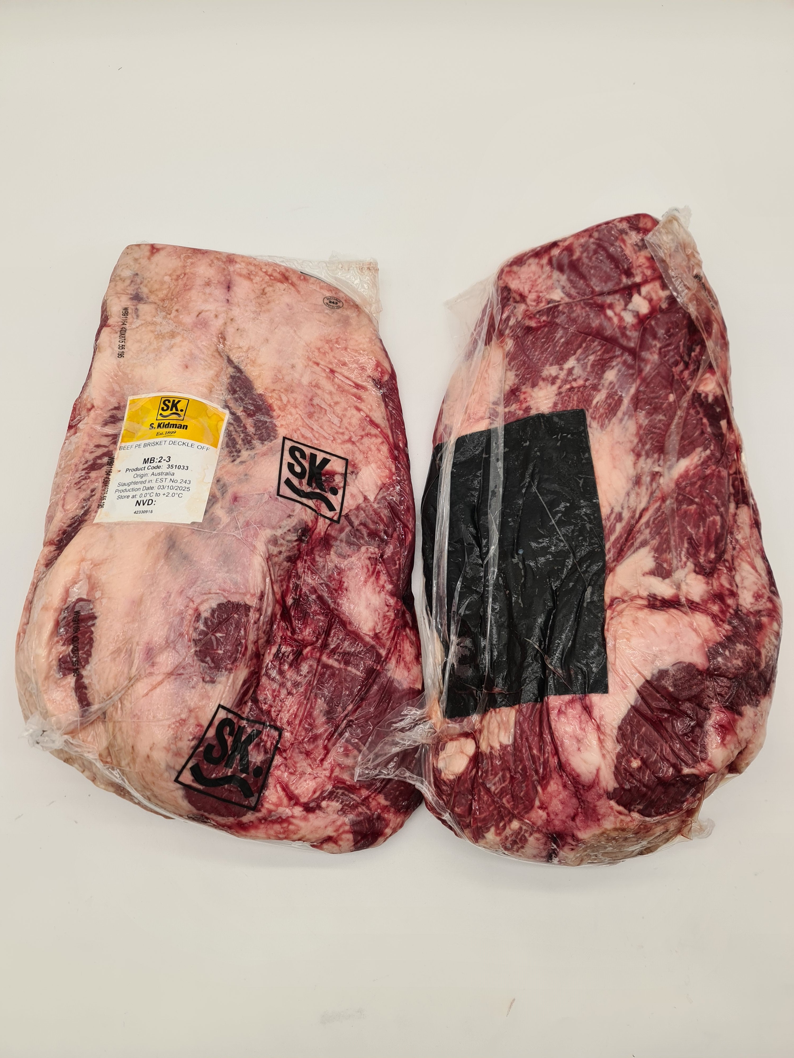 S.Kidman F1 Wagyu MB2-3 P/E Brisket (Deckle-off) $26/kg *SPECIAL*