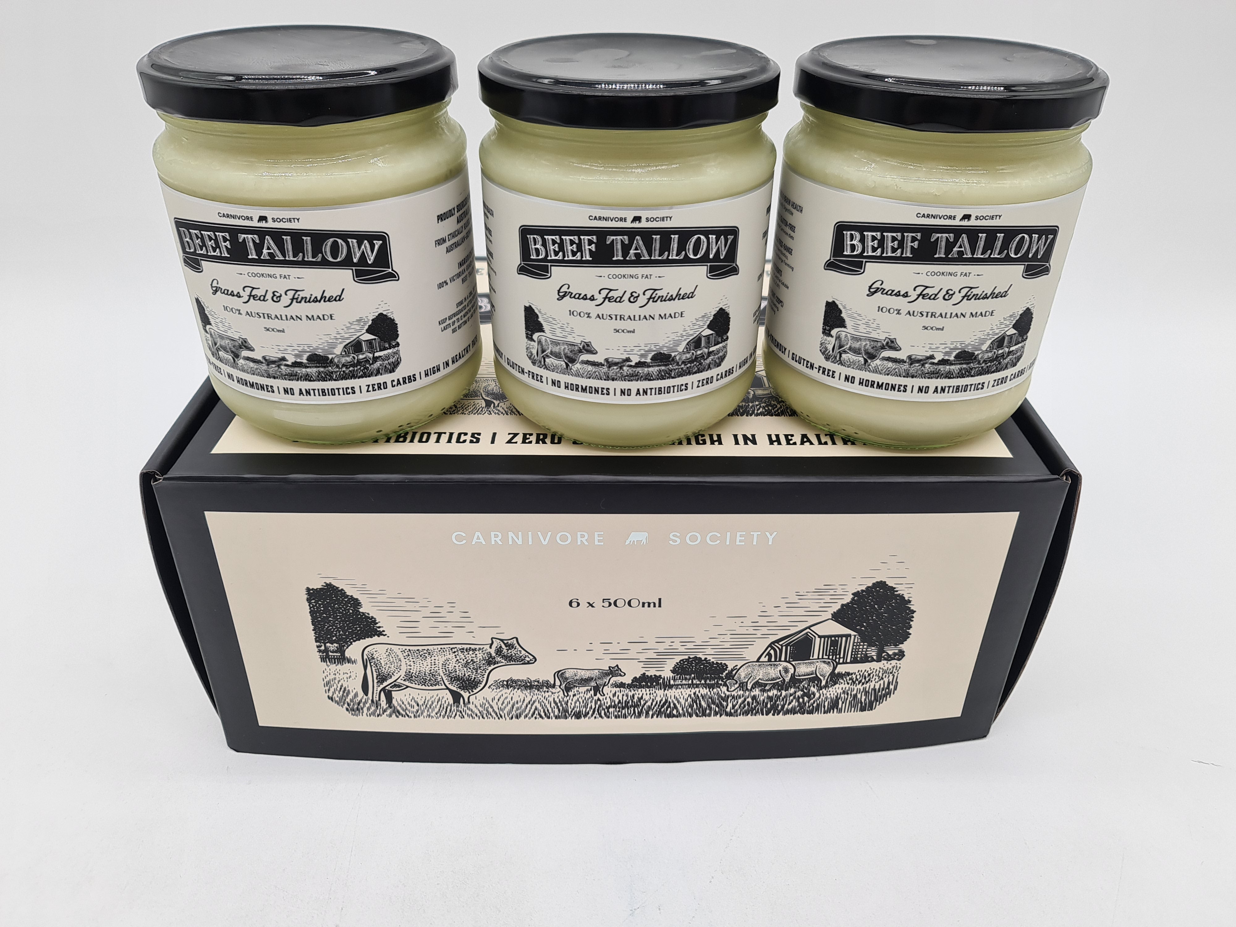 Carnivore Society Beef Tallow – 100% Grass-Fed & Finished (Hormone and Antibiotic Free)