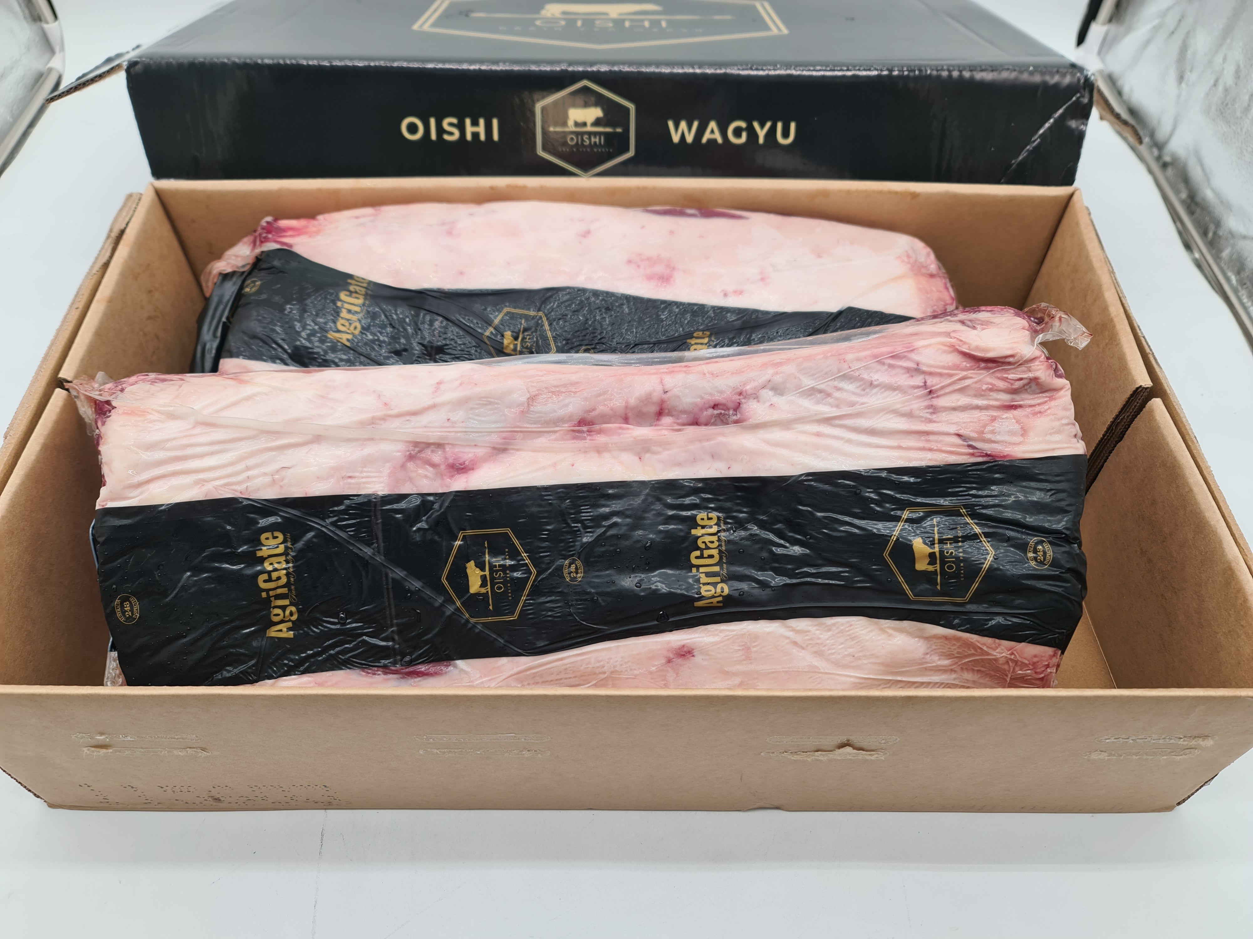 Oishi F1 Wagyu Porterhouse Striploin MB3+ $59/kg