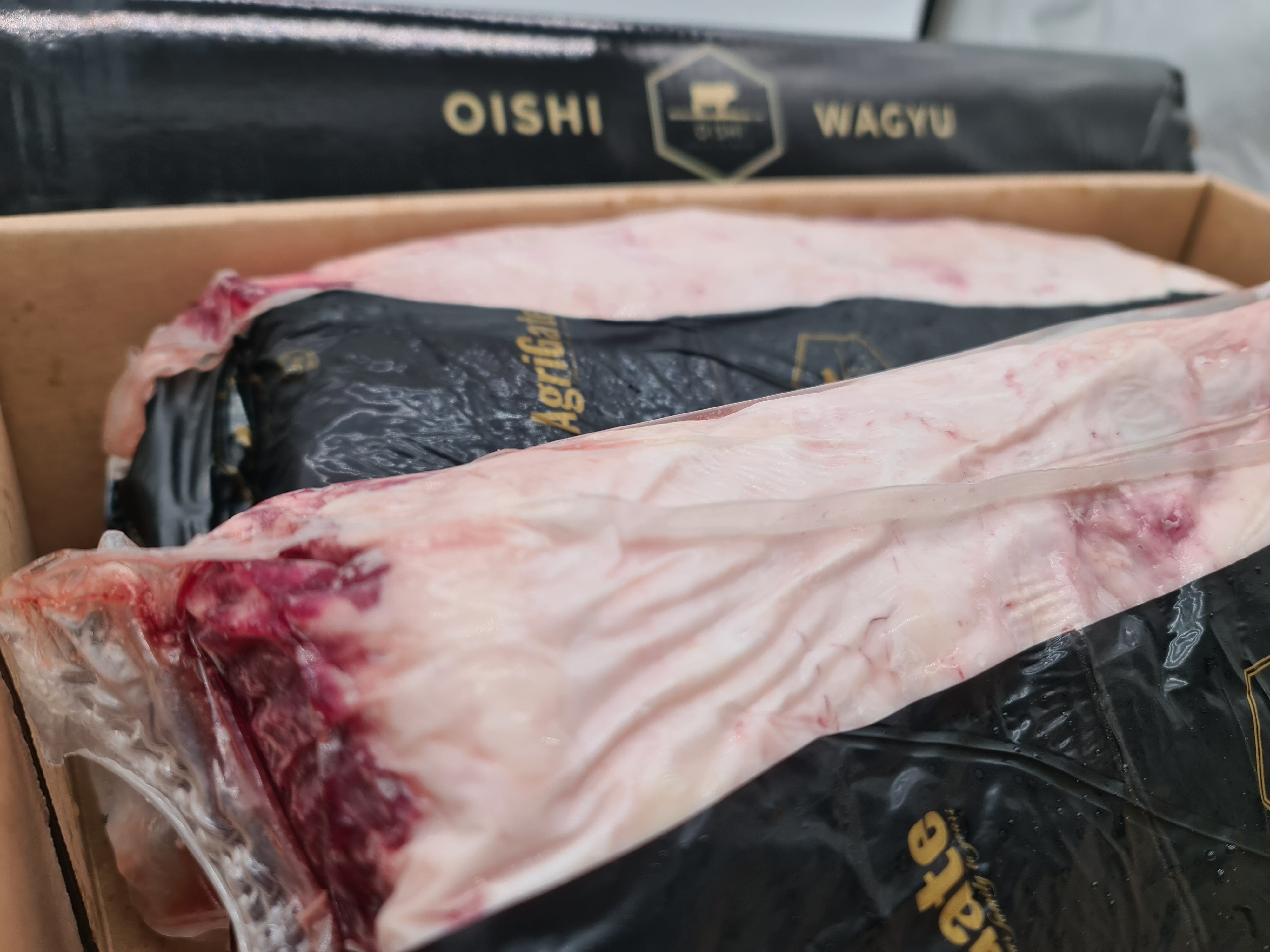 Oishi F1 Wagyu Porterhouse Striploin MB3+ $59/kg
