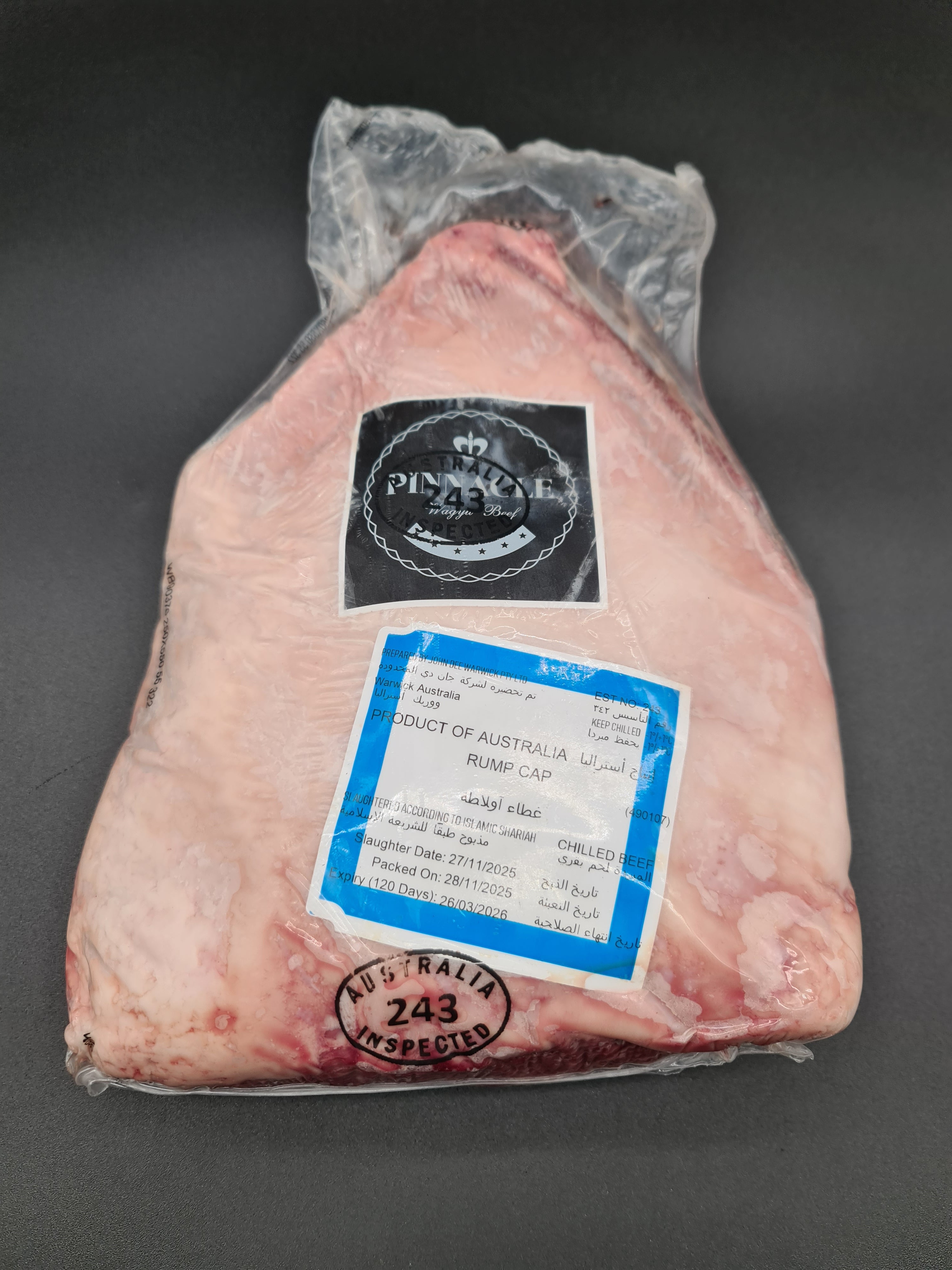 Southern Highlands Pinnacle Wagyu Grain-fed Rump Cap $95/kg