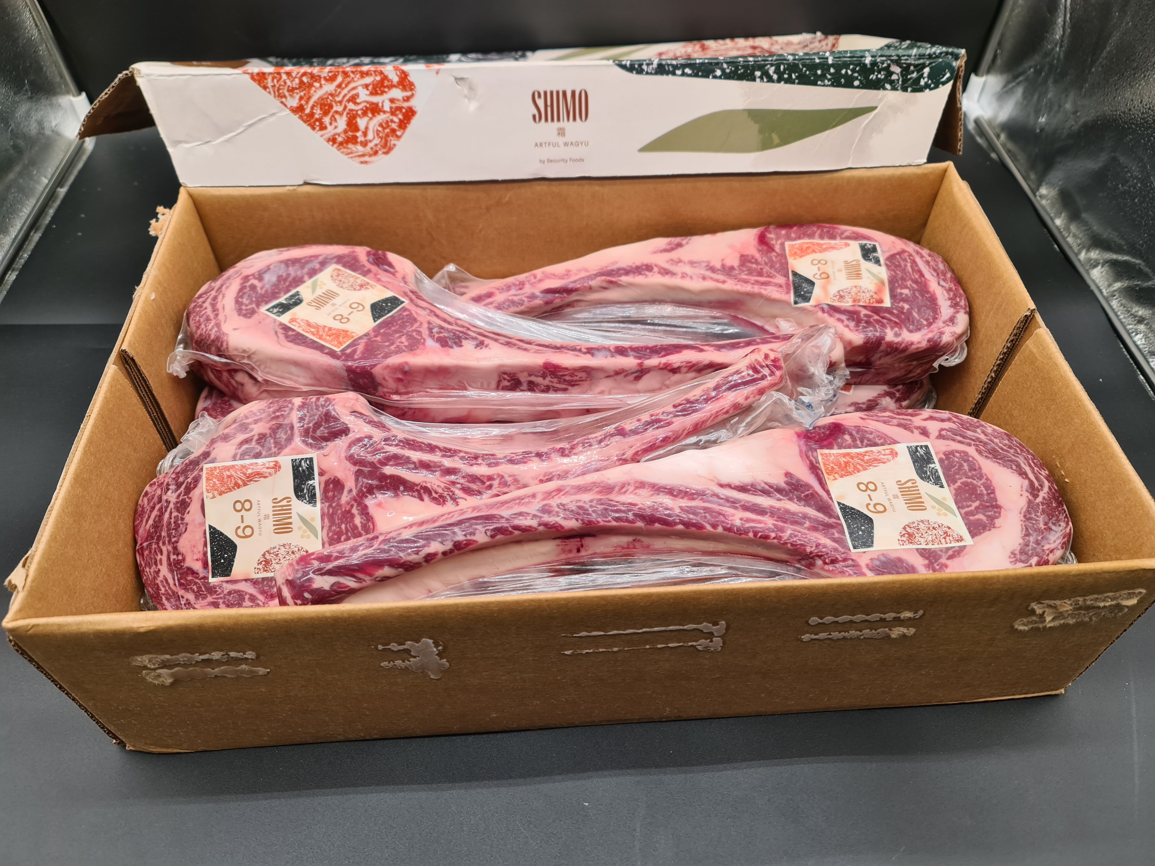 Rib (Tomahawk) From $102/kg – Grain-Fed Wagyu MB8–9 – Shimo