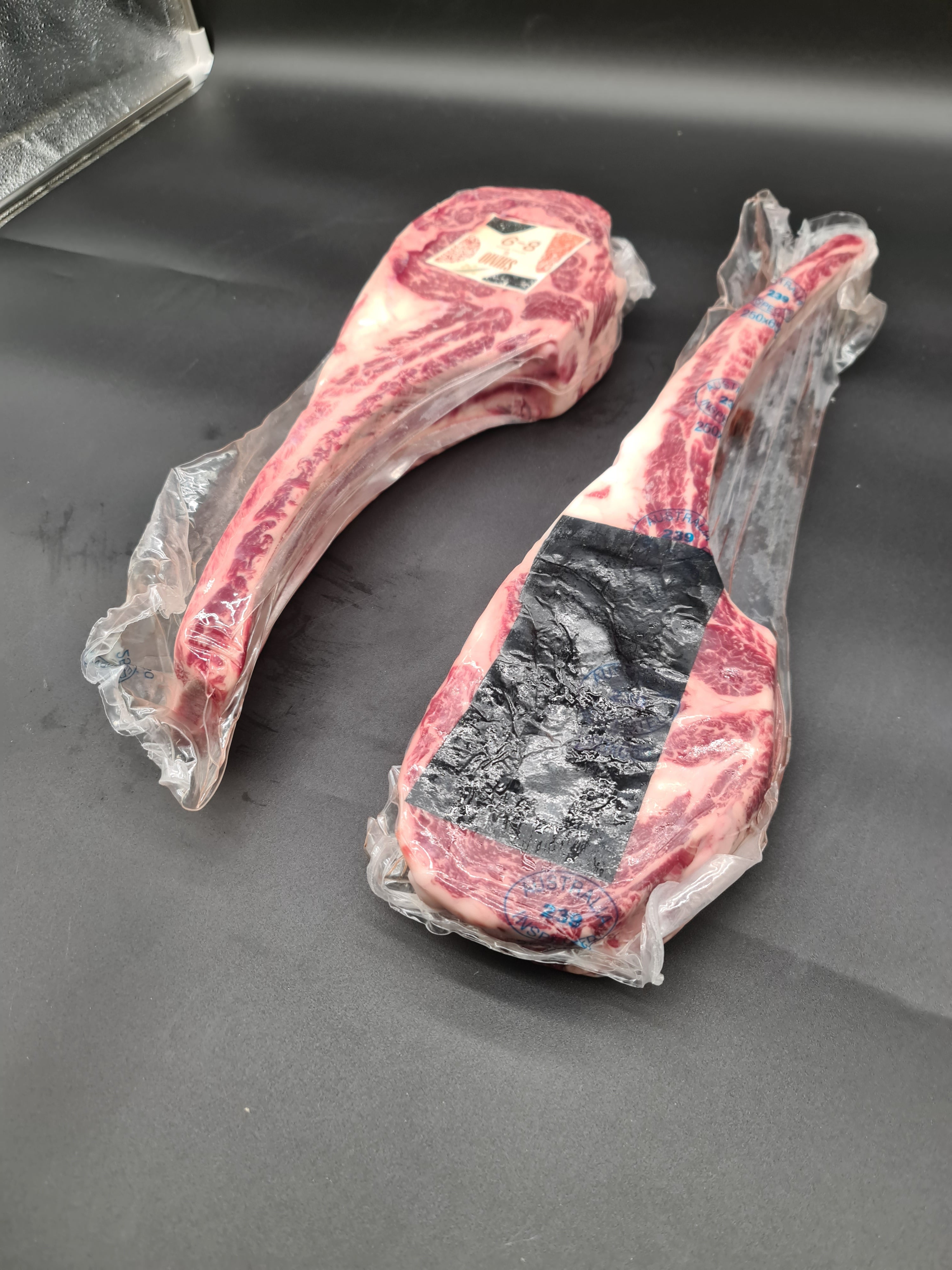 Rib (Tomahawk) From $102/kg – Grain-Fed Wagyu MB8–9 – Shimo