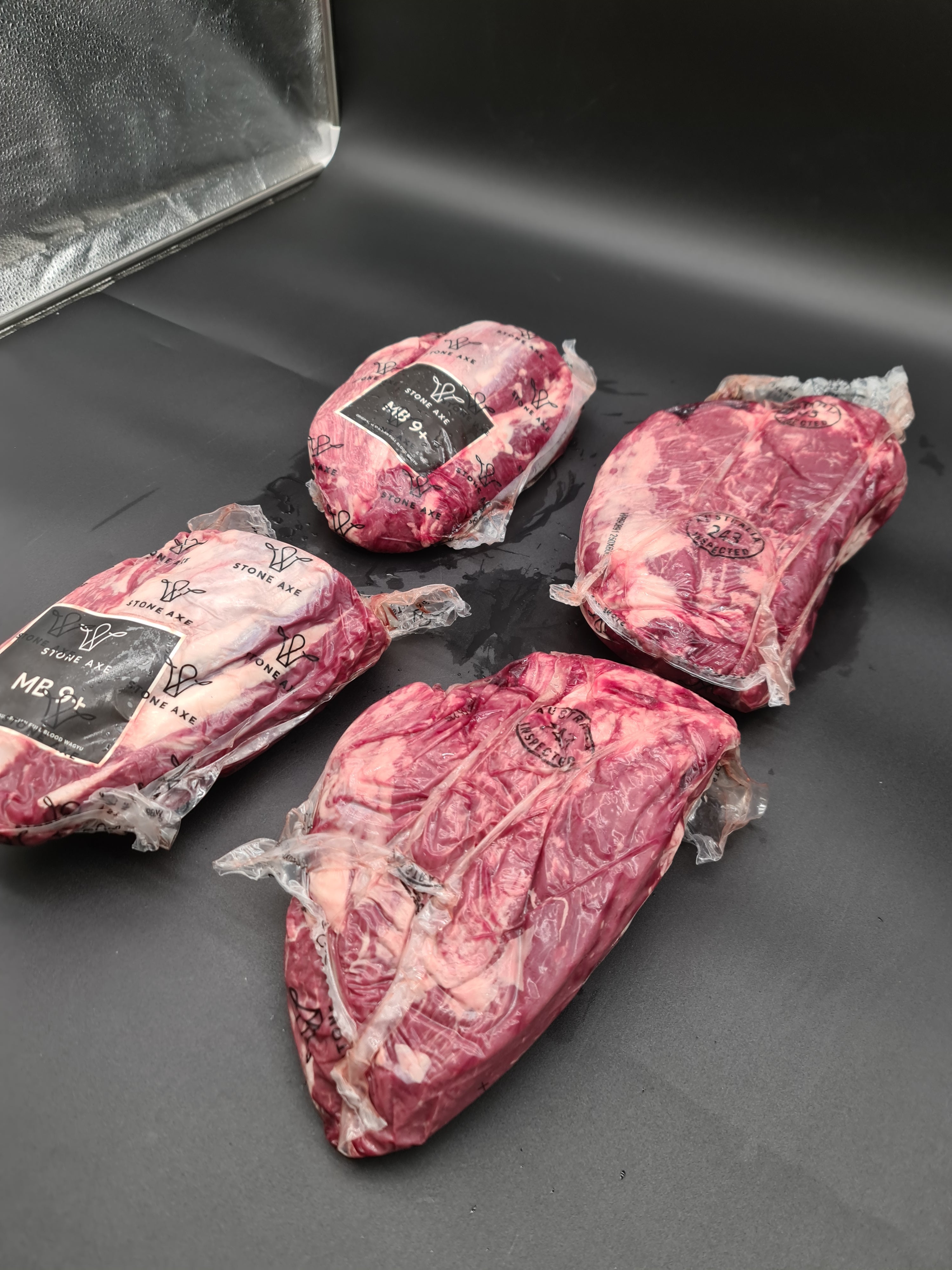 Butt Tenderloin From $110/kg – Grain-Fed MB9+ – Stone Axe