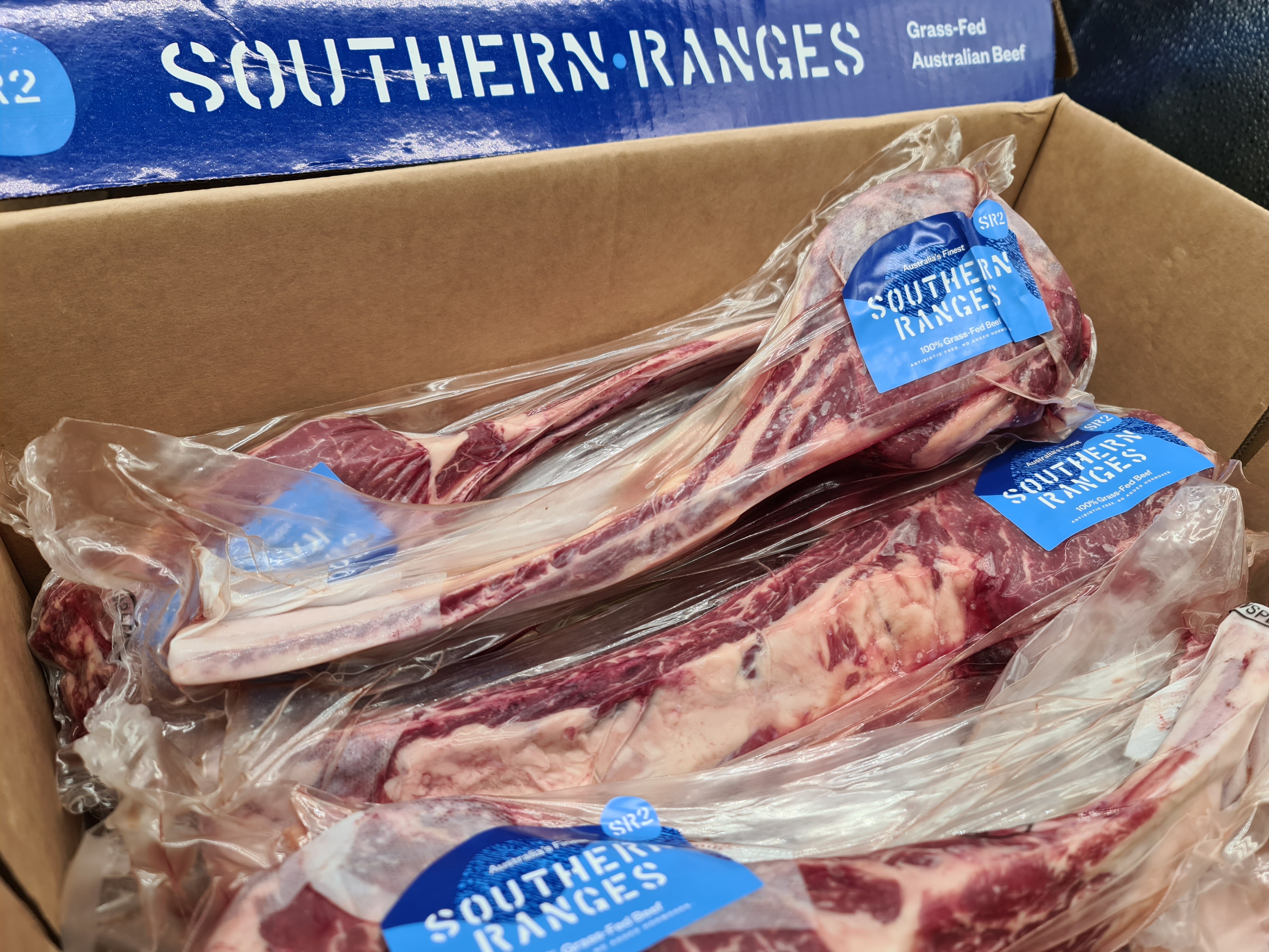 FROZEN Oven-Prepared Rib (Tomahawk) From $45/kg – 100% Grass-Fed & Finished Beef MB2+ – Southern Ranges