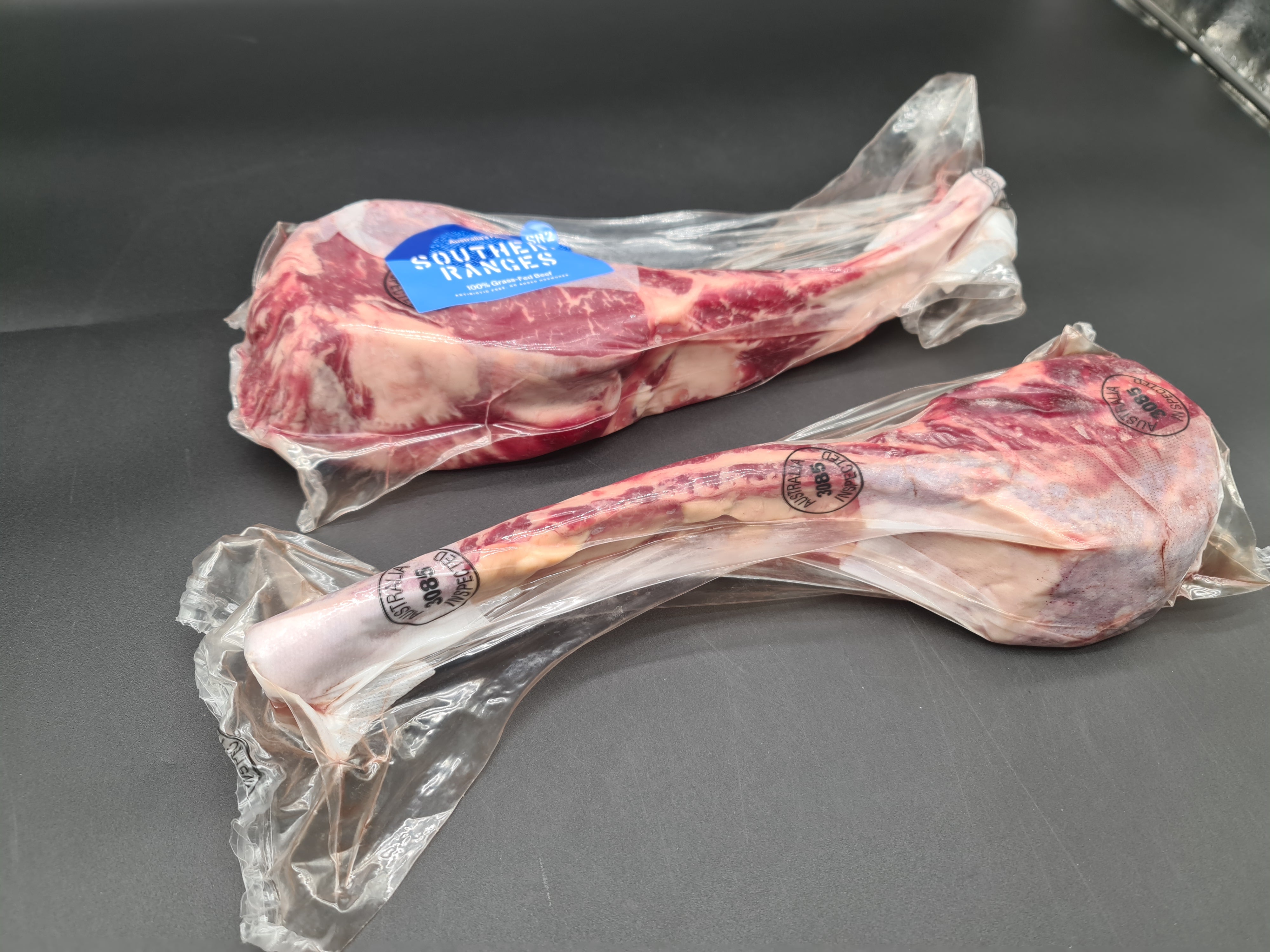 FROZEN Oven-Prepared Rib (Tomahawk) From $45/kg – 100% Grass-Fed & Finished Beef MB2+ – Southern Ranges