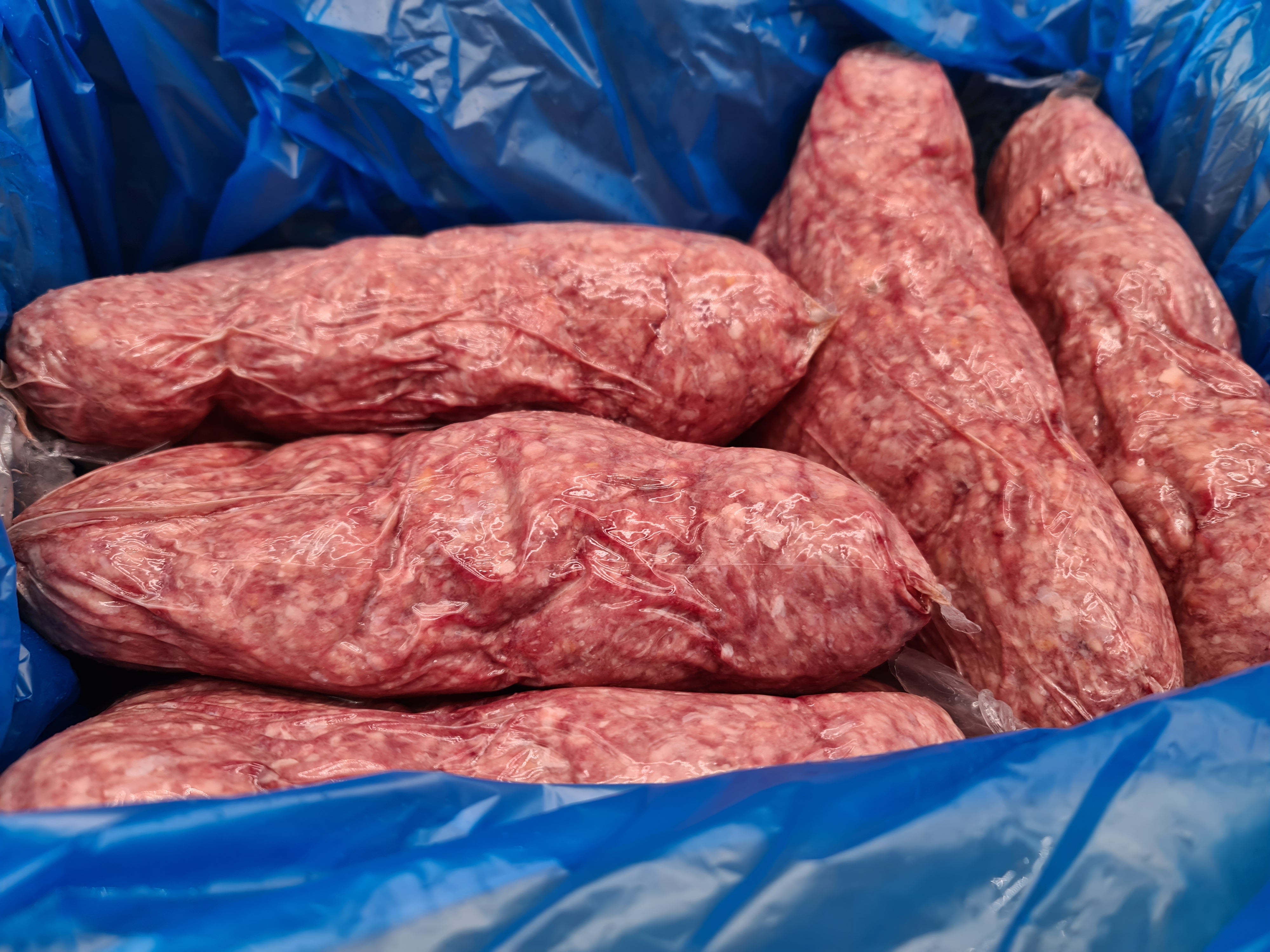 Angled view of closed premium beef box