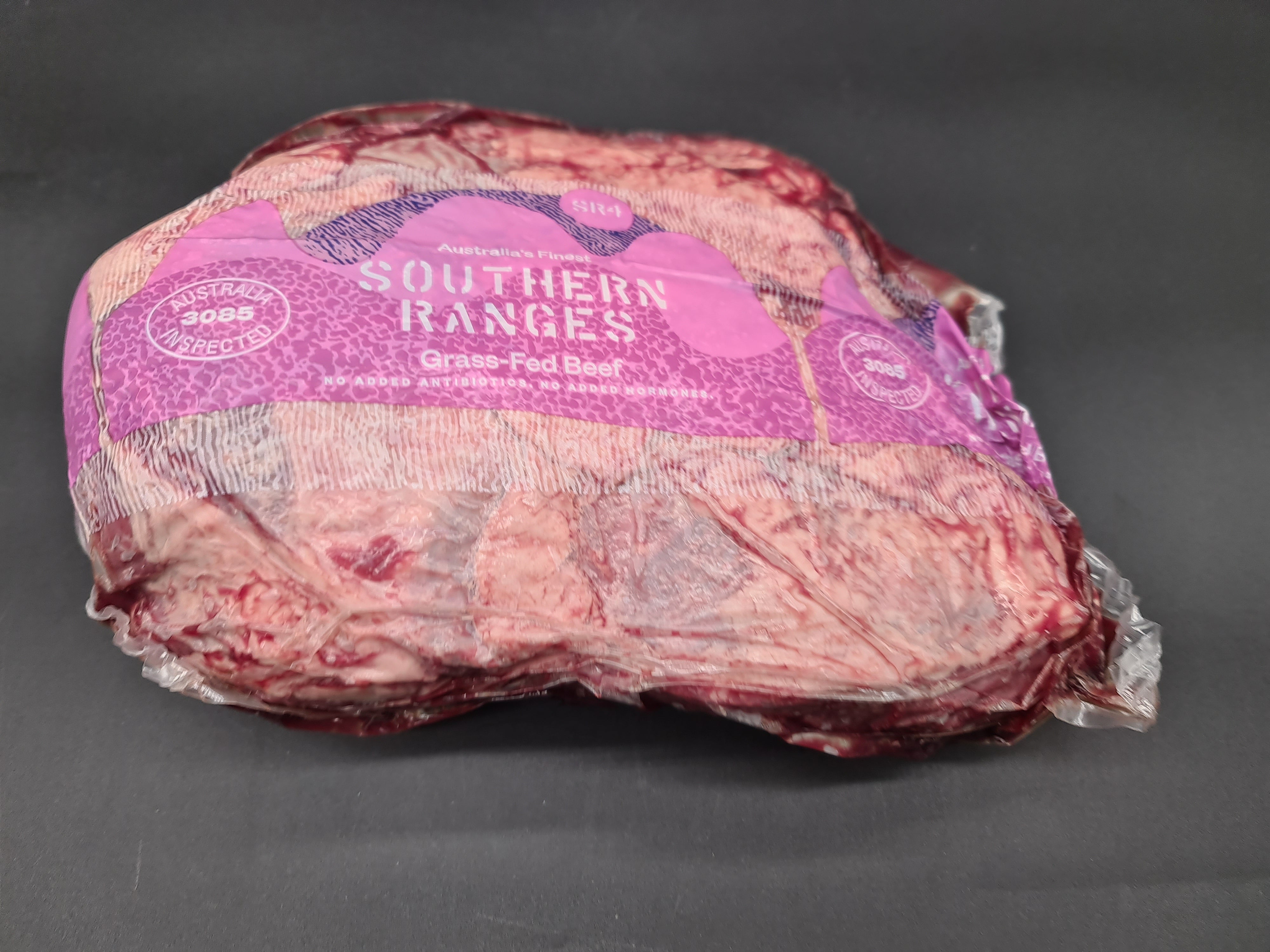 Close-up of premium meat cut in clear packaging