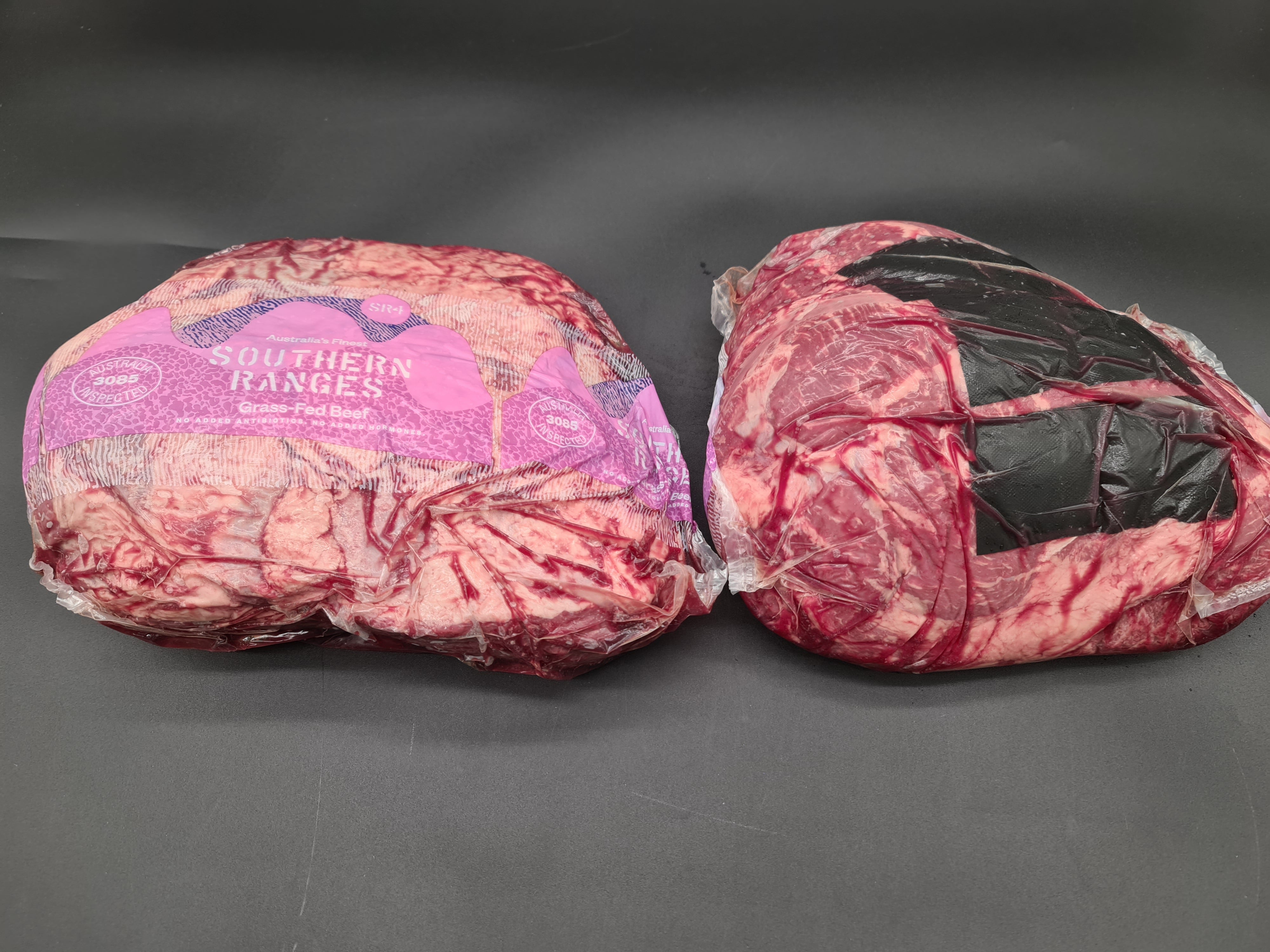 Angled view of a closed premium meat box