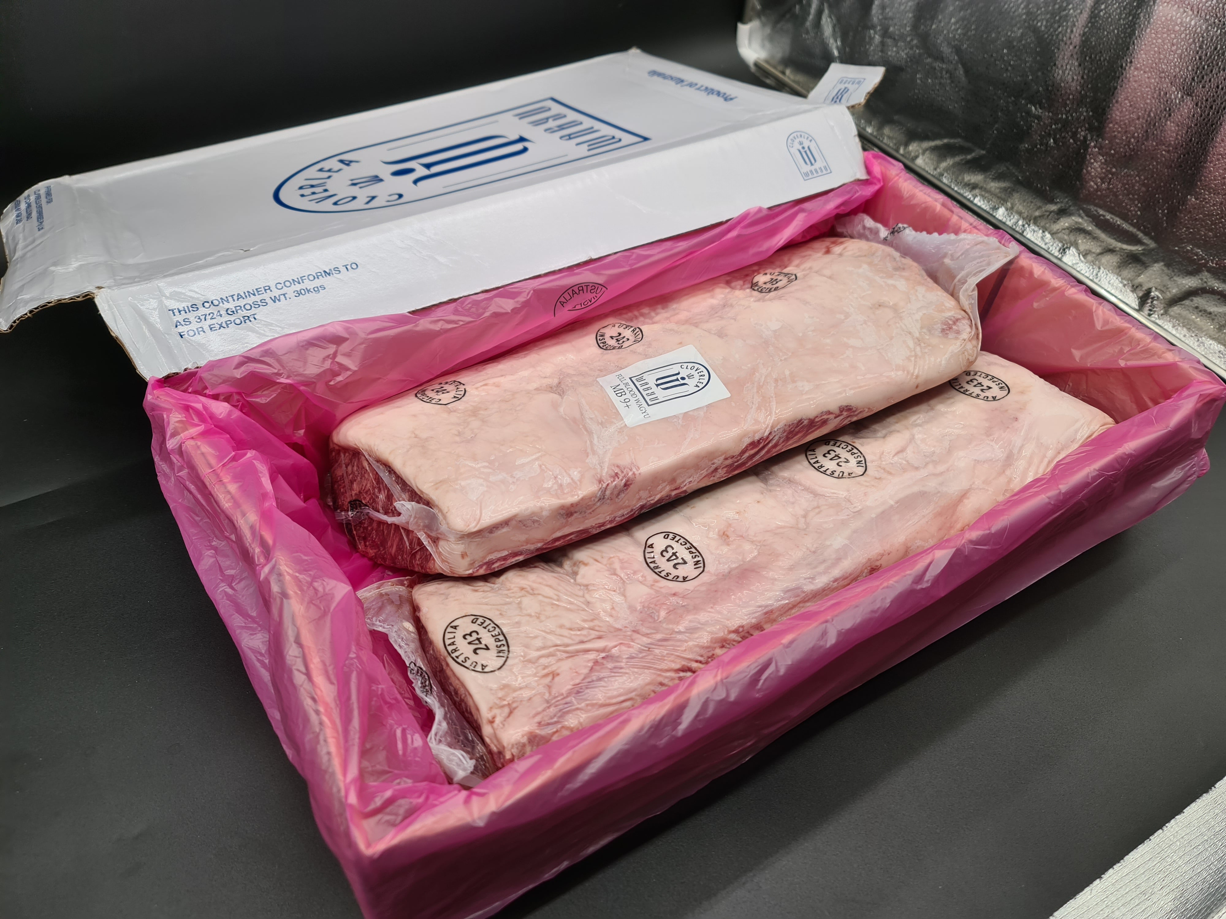 Porterhouse Striploin From *SPECIAL* $129/kg (Was $149/kg) - Grain-Fed Full Blood Wagyu MB9+ - Cloverlea