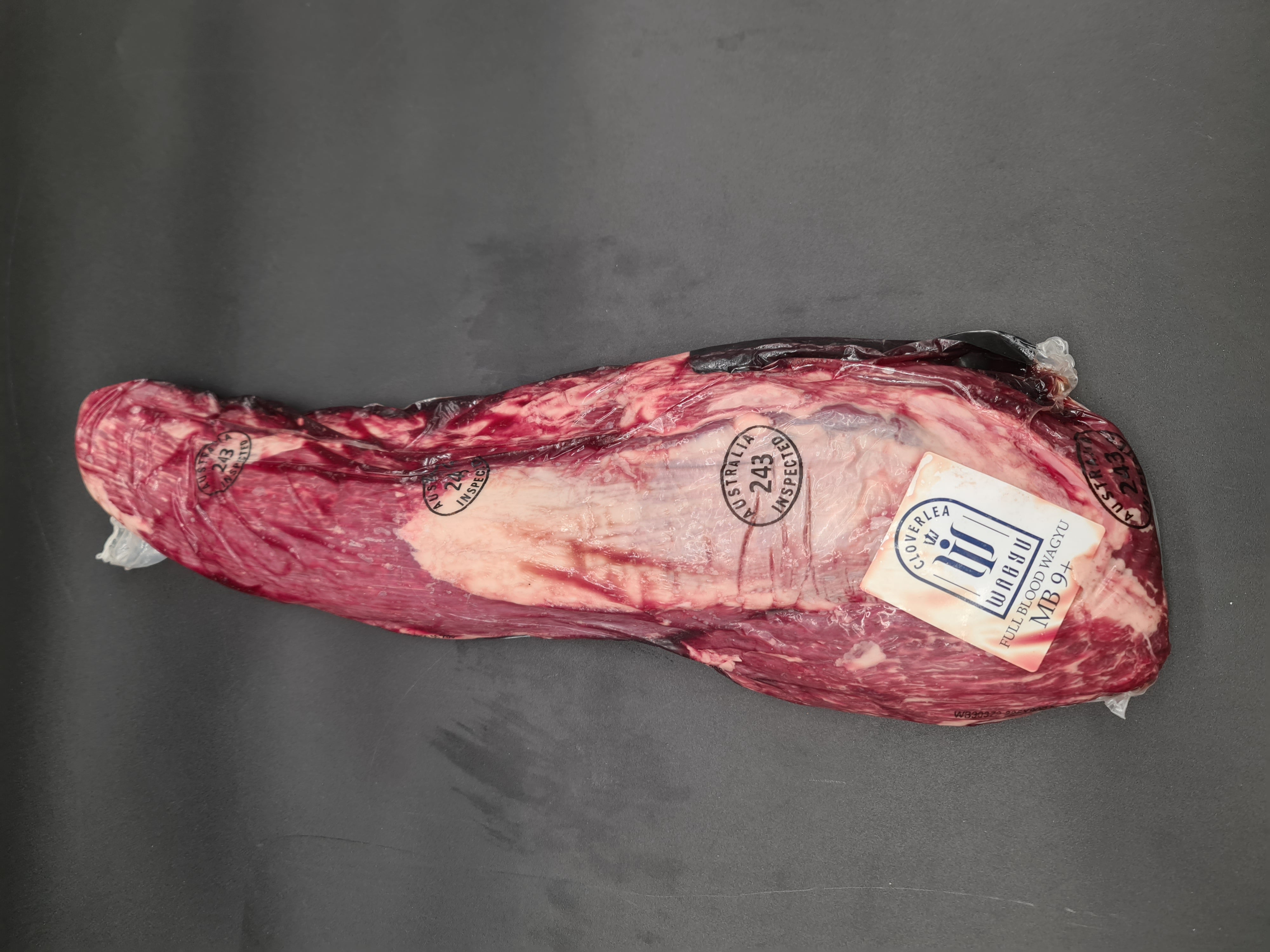 Tenderloin From *SPECIAL* $149/kg (Was $199/kg) - Grain-Fed Full Blood Wagyu MB9+ - Cloverlea