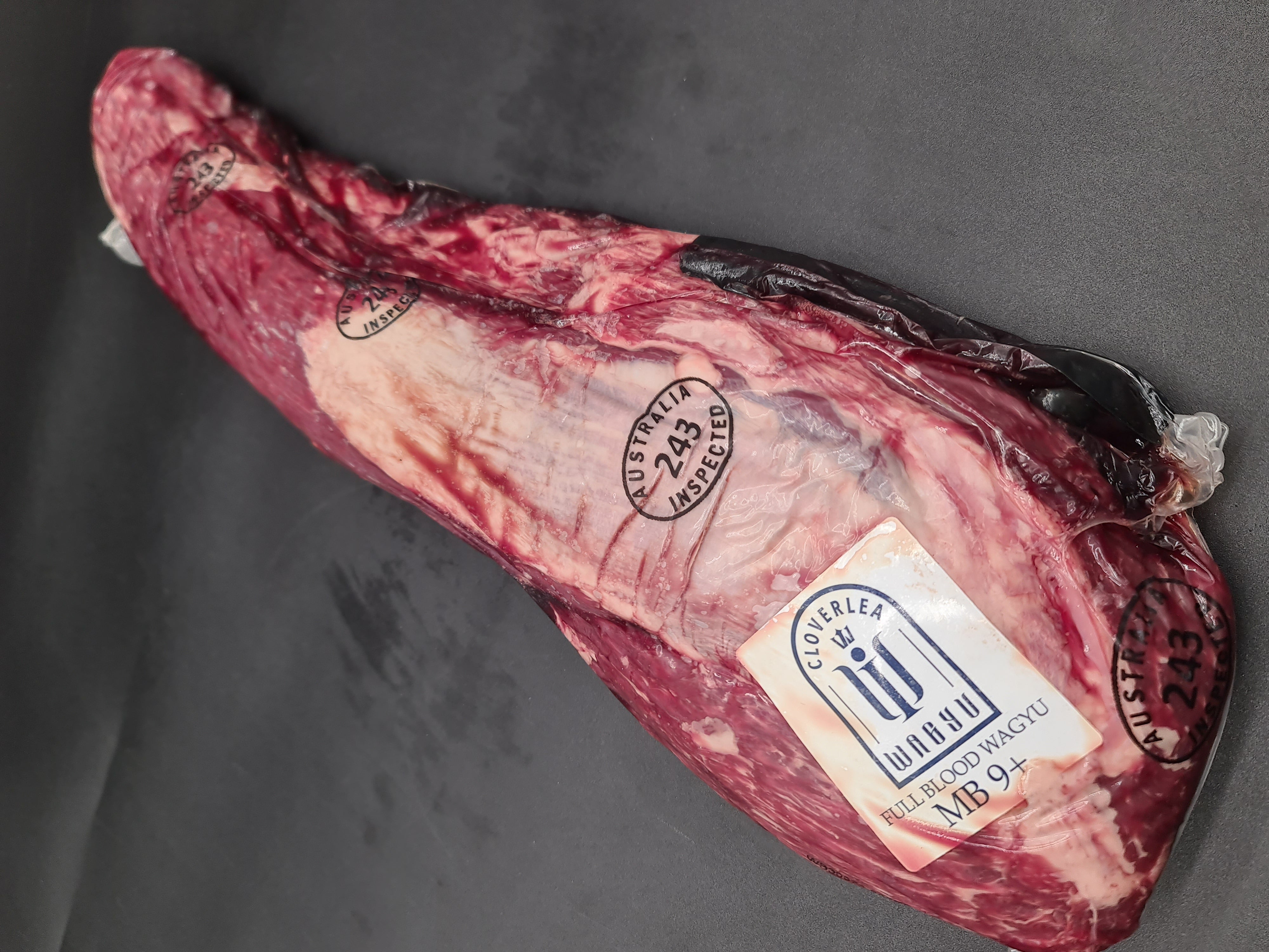 Tenderloin From *SPECIAL* $149/kg (Was $199/kg) - Grain-Fed Full Blood Wagyu MB9+ - Cloverlea
