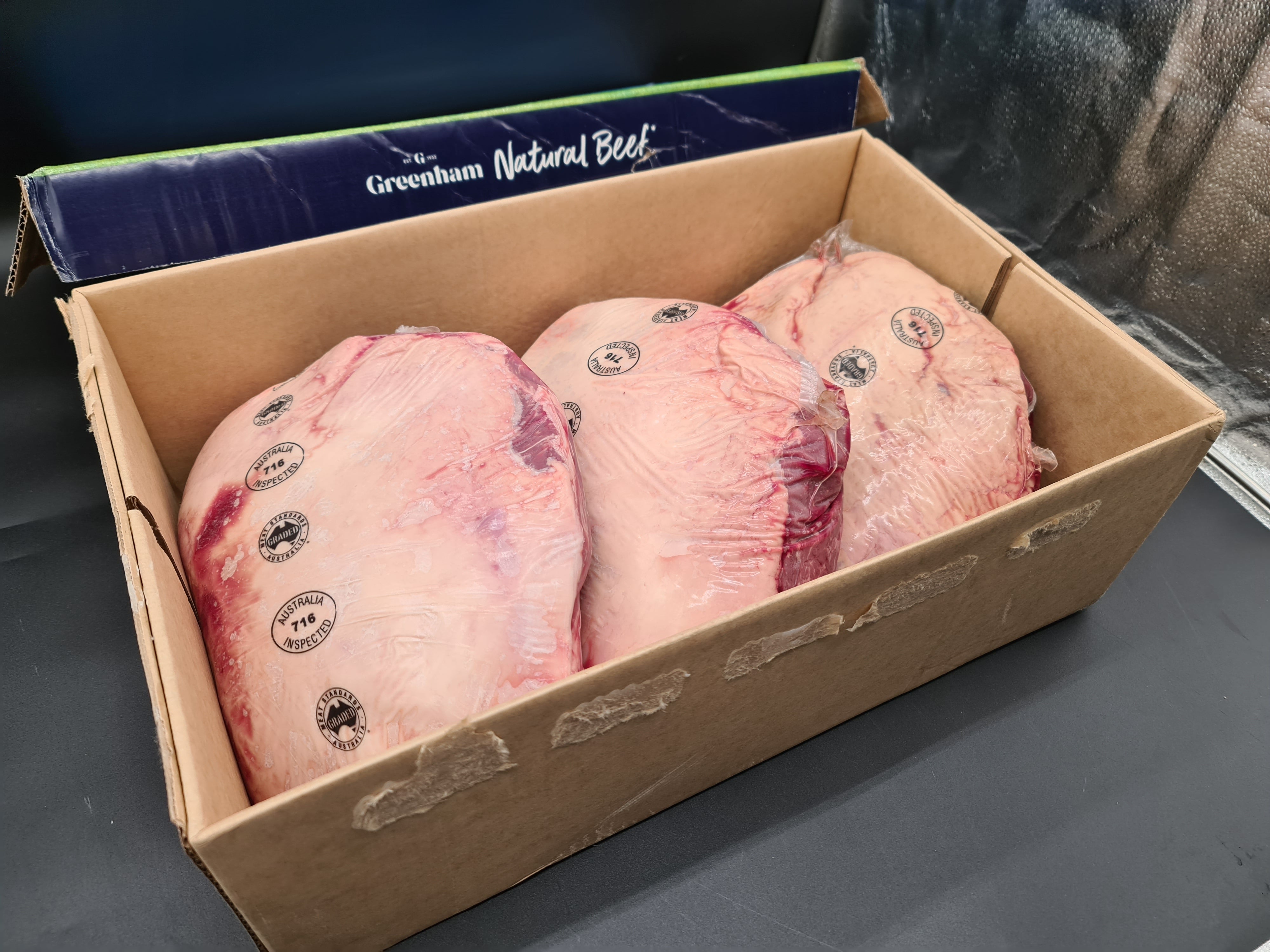 Greenham Natural beef showing lean trimmed surface