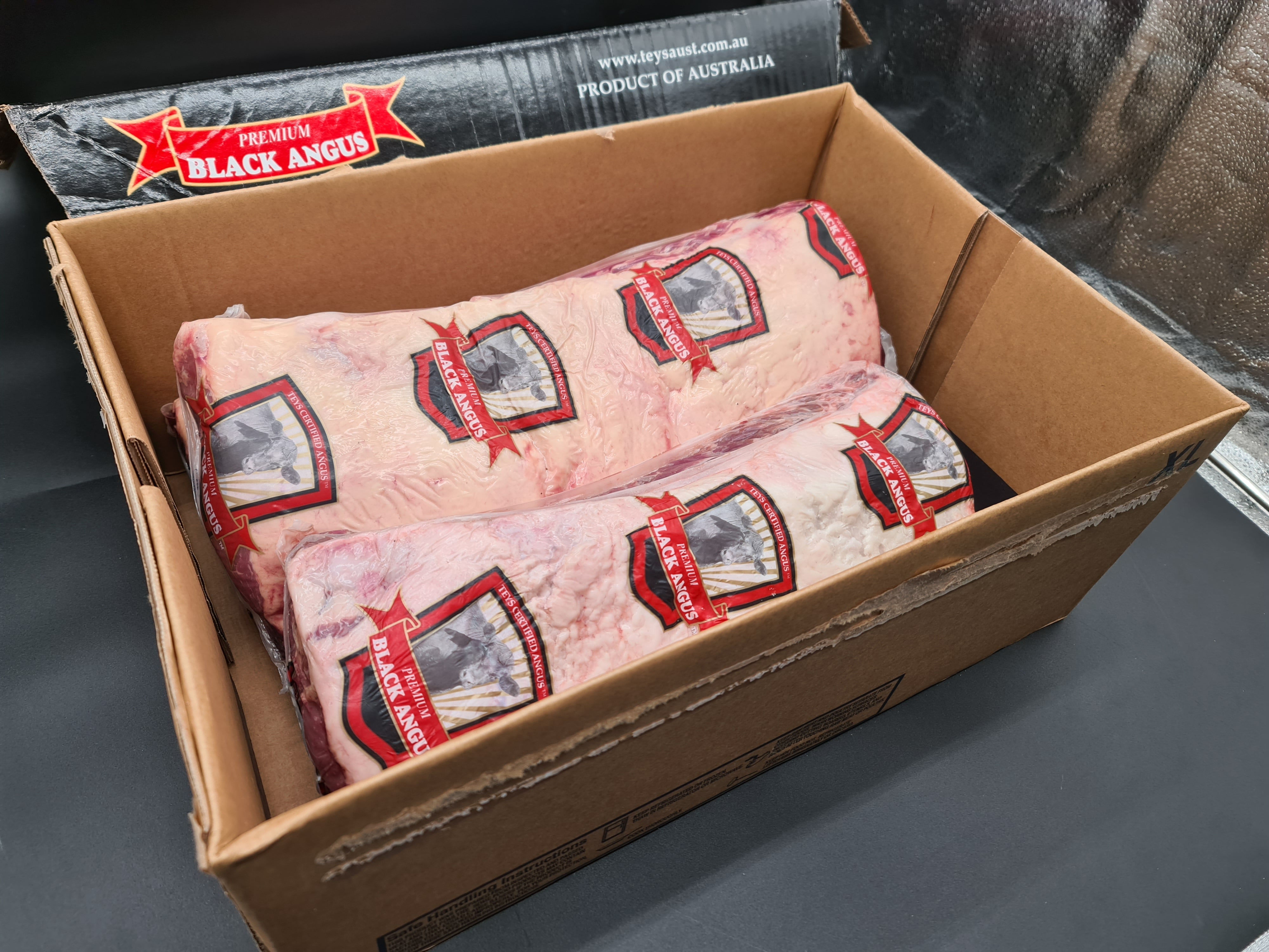 Porterhouse Striploin from $49/kg - Grain-fed CERTIFIED Black Angus - Teys