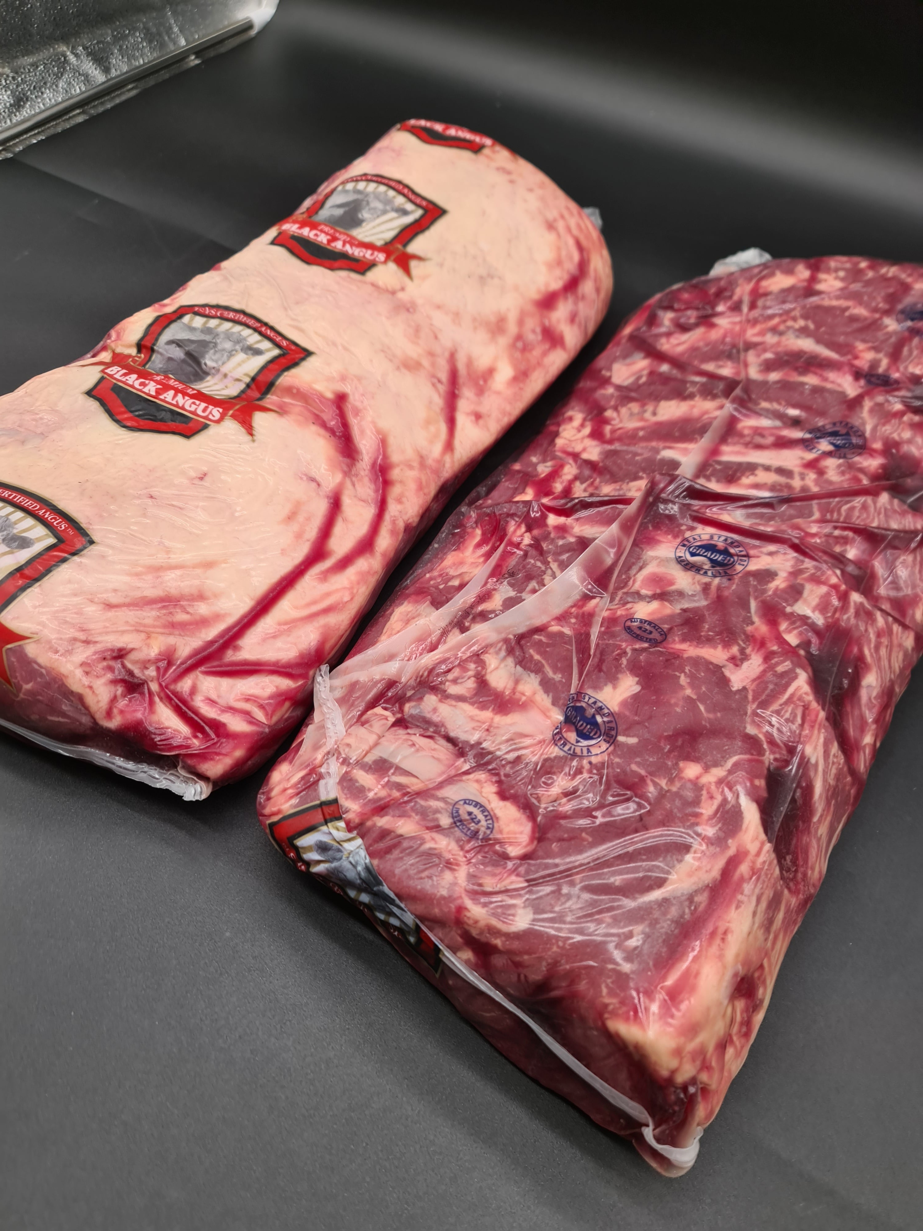 Porterhouse Striploin from $49/kg - Grain-fed CERTIFIED Black Angus - Teys