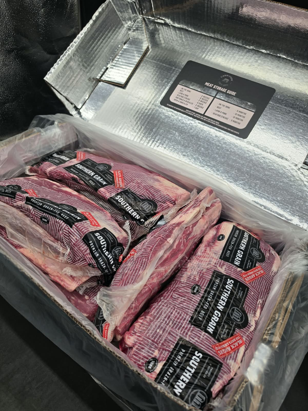 Southern Grain flank steak sold by the box, around 11 pieces
