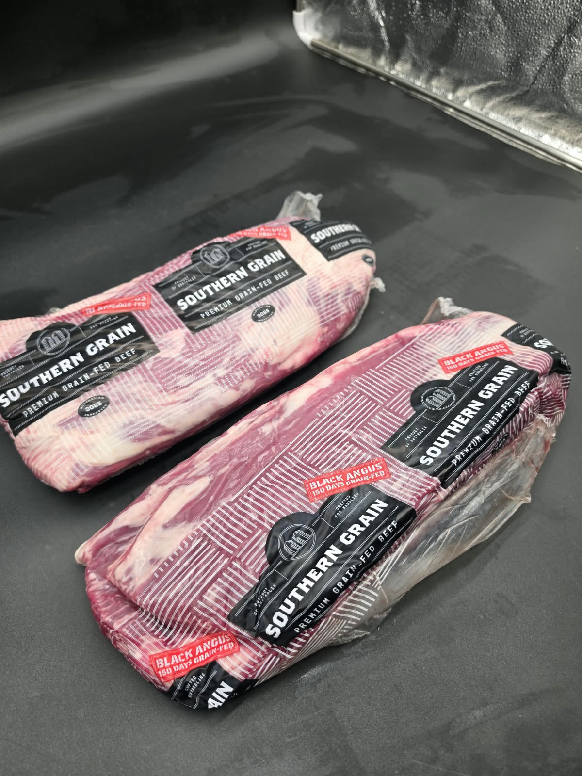 Grain-fed flank steak from Carnivore Society, approximately 2kg per piece