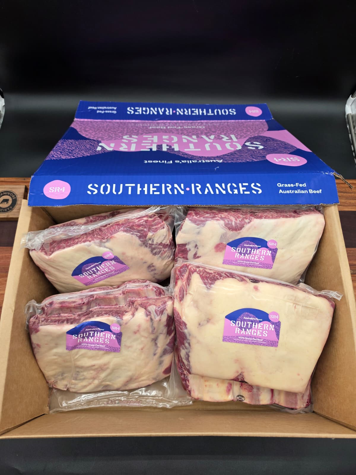 MB4+ grass-fed short ribs delivery box from Southern Ranges