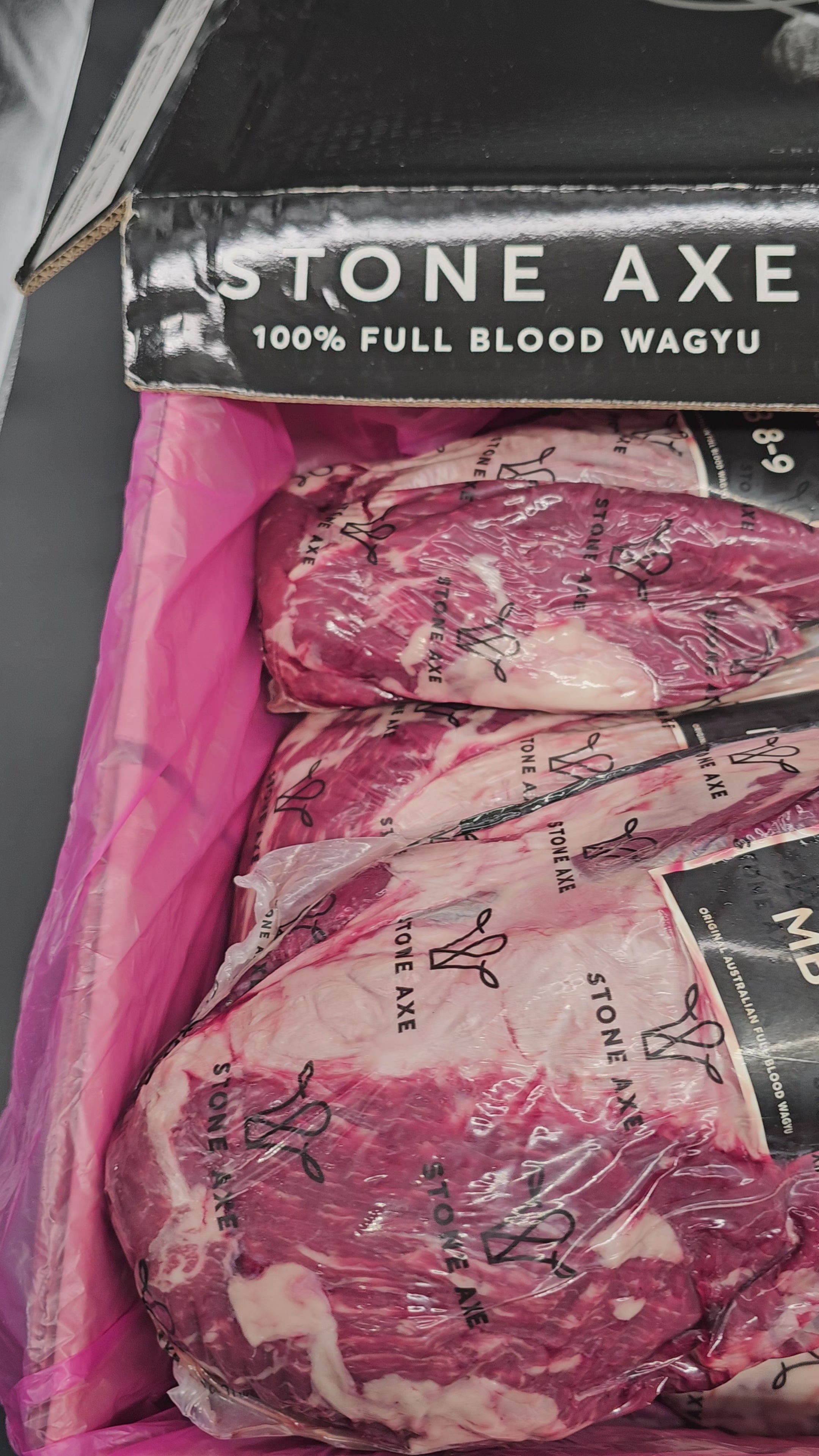 Stone Axe Full Blood Wagyu Eye Fillet (MB 8–9+) $199/kg
