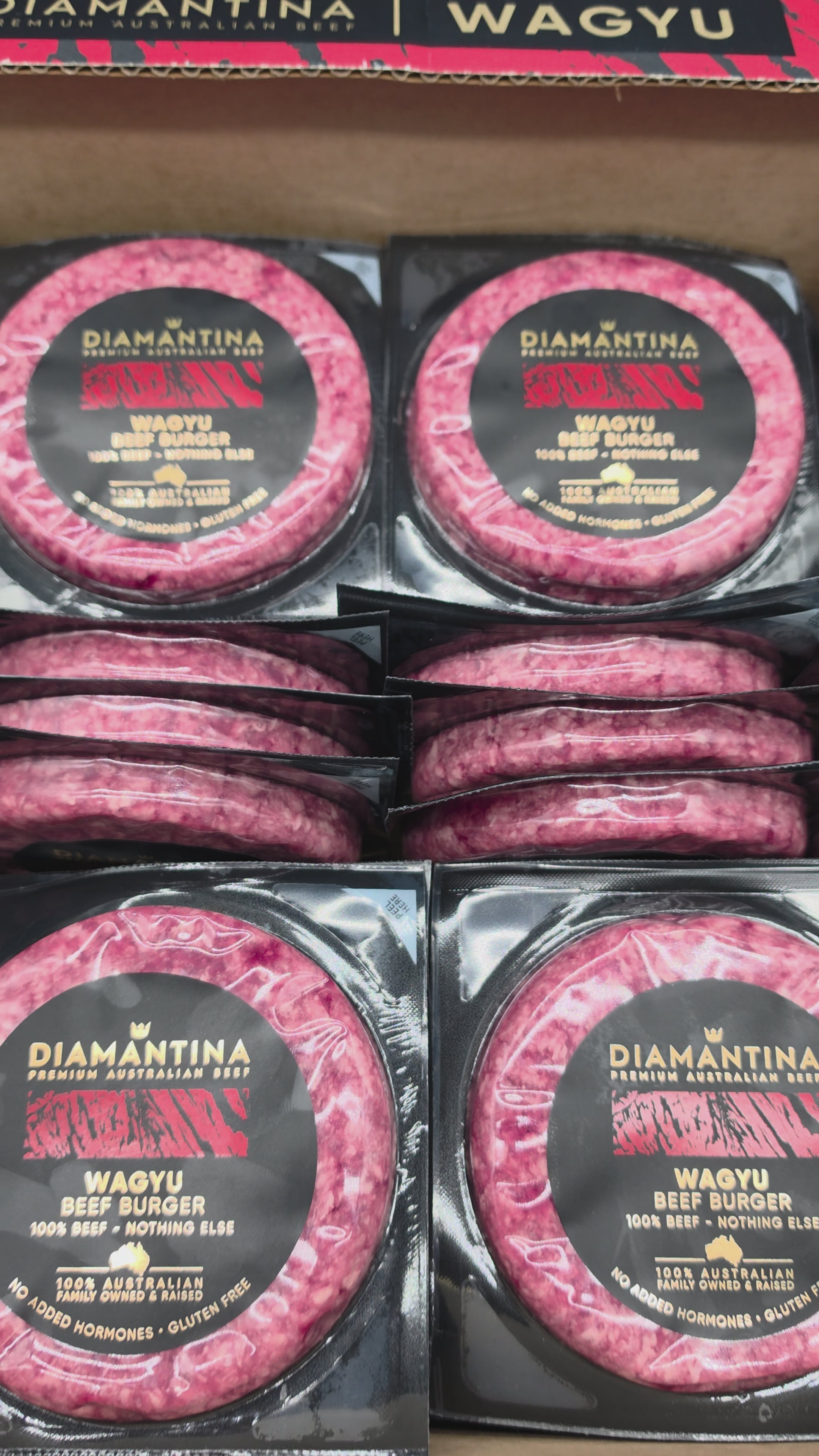 Diamintina Wagyu Burger Patties 150g Each from $32/kg