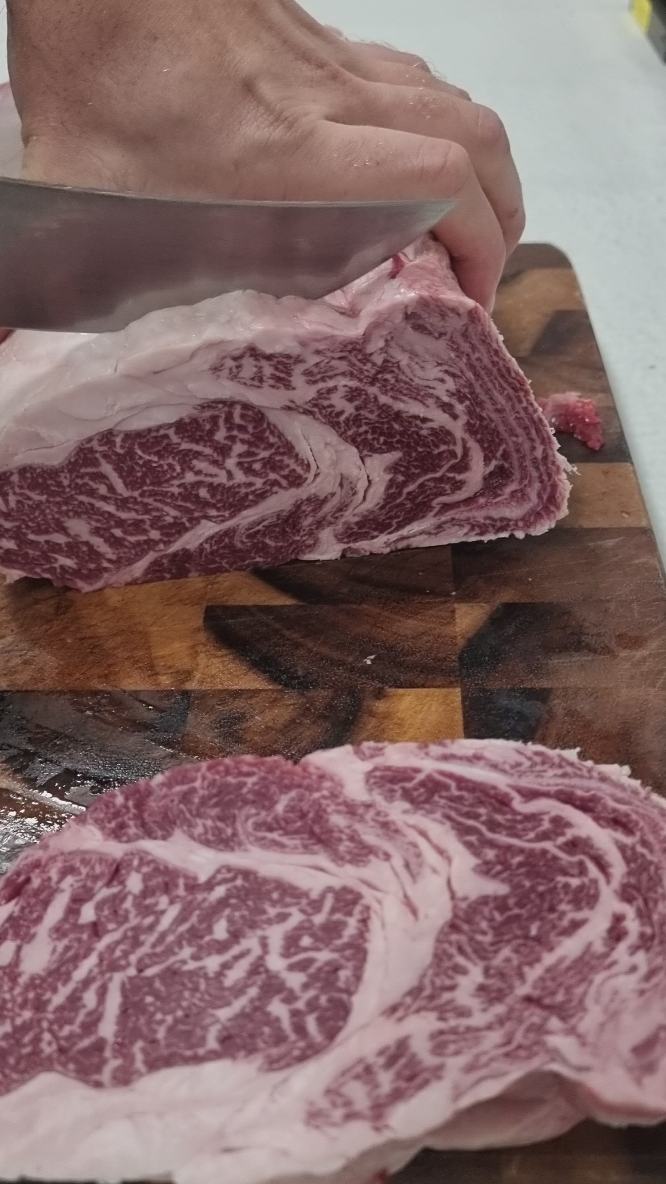Stone Axe Full Blood Wagyu Scotch Cube Roll (MB 8–9+) $179/kg