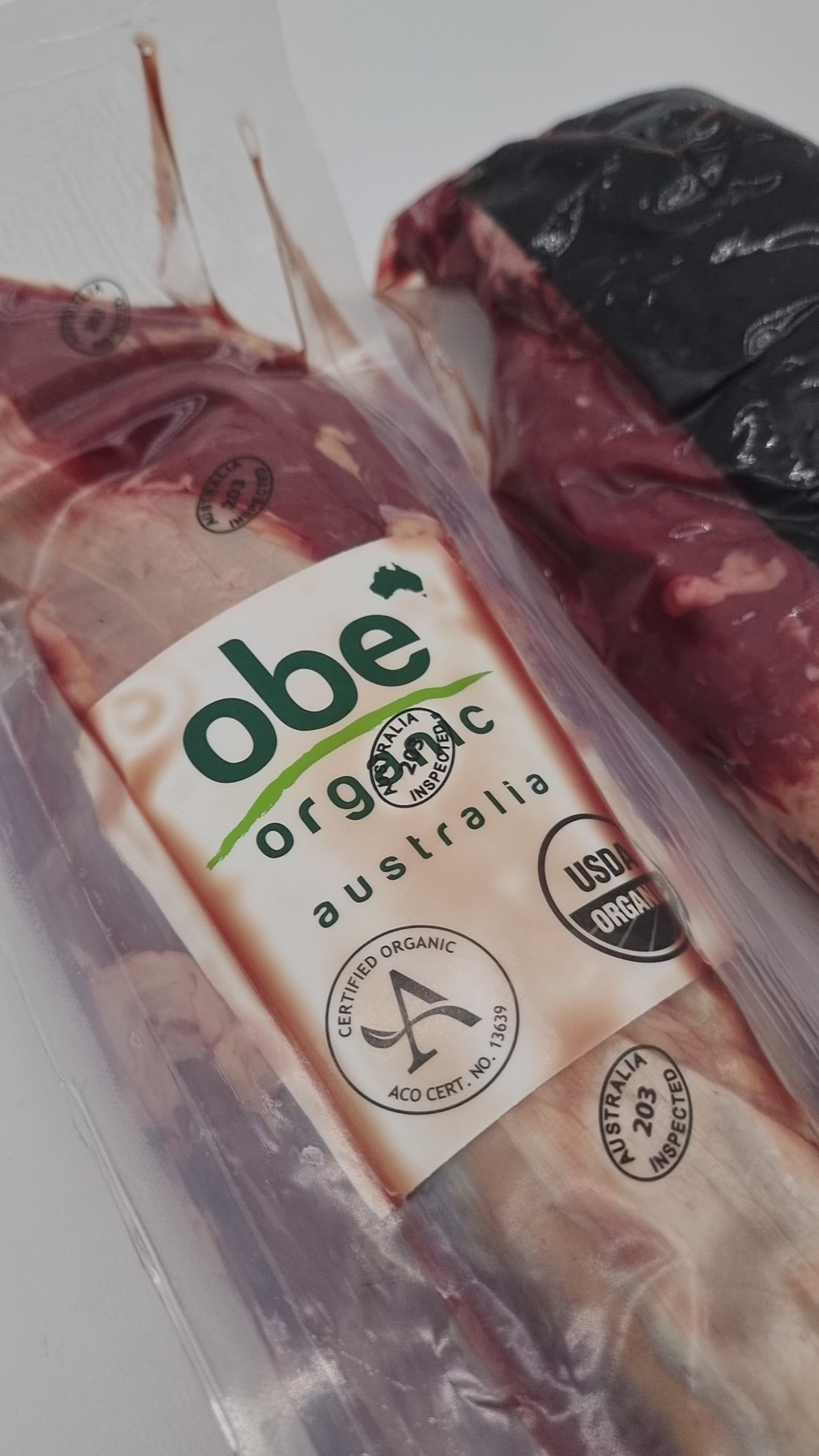OBE Organic 100% Grass-Fed and Finished - Eye Fillet - $73/kg