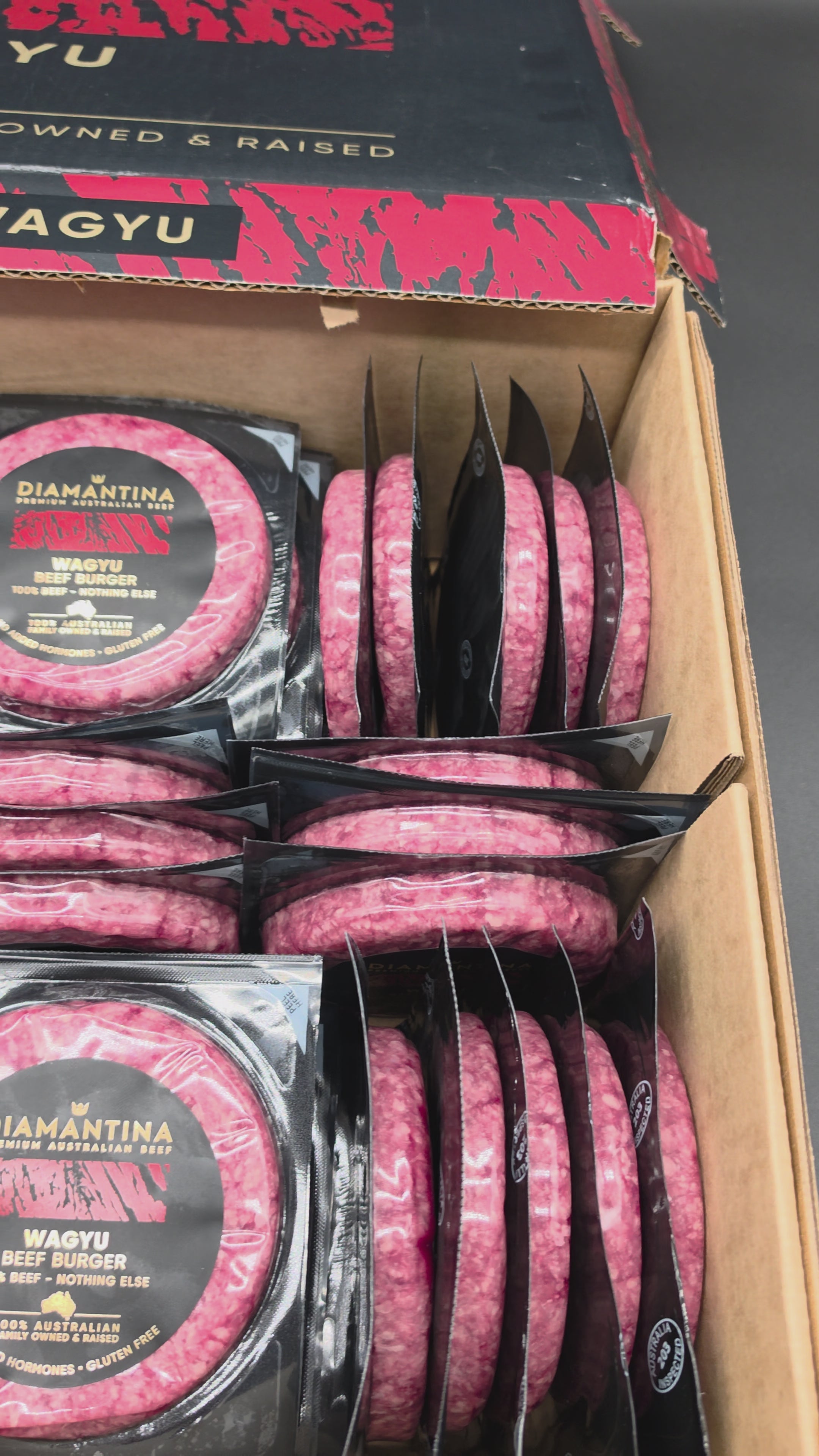 Diamintina Wagyu Burger Patties 150g Each from $32/kg