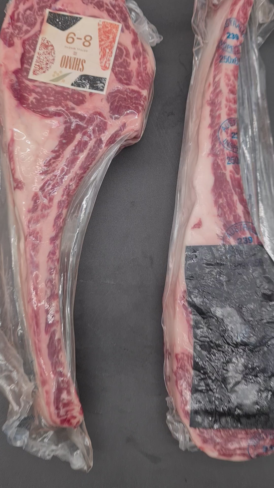 Rib (Tomahawk) From $102/kg – Grain-Fed Wagyu MB8–9 – Shimo