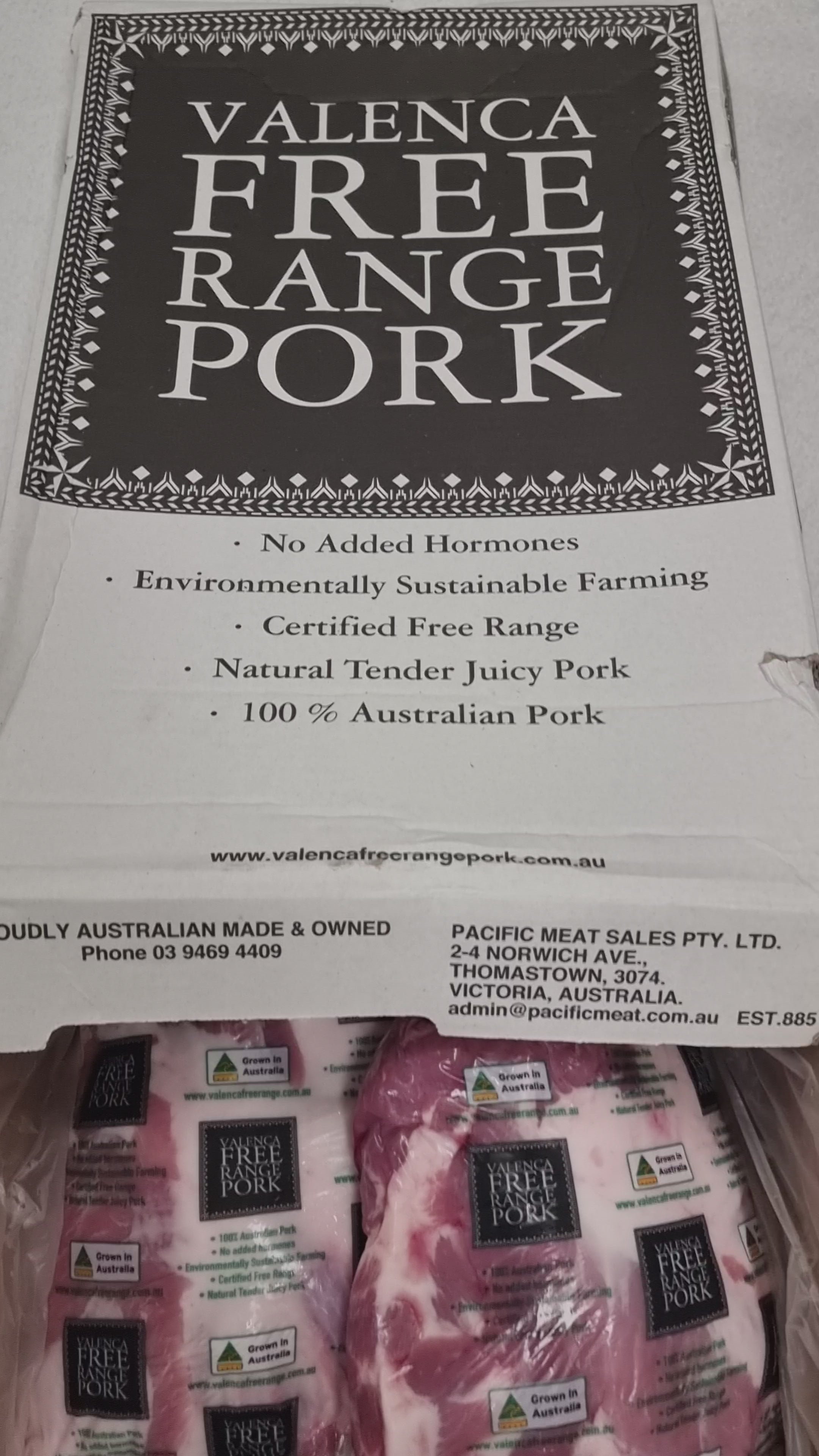Valenca Free Range Pork - Boston Butt - $12/kg