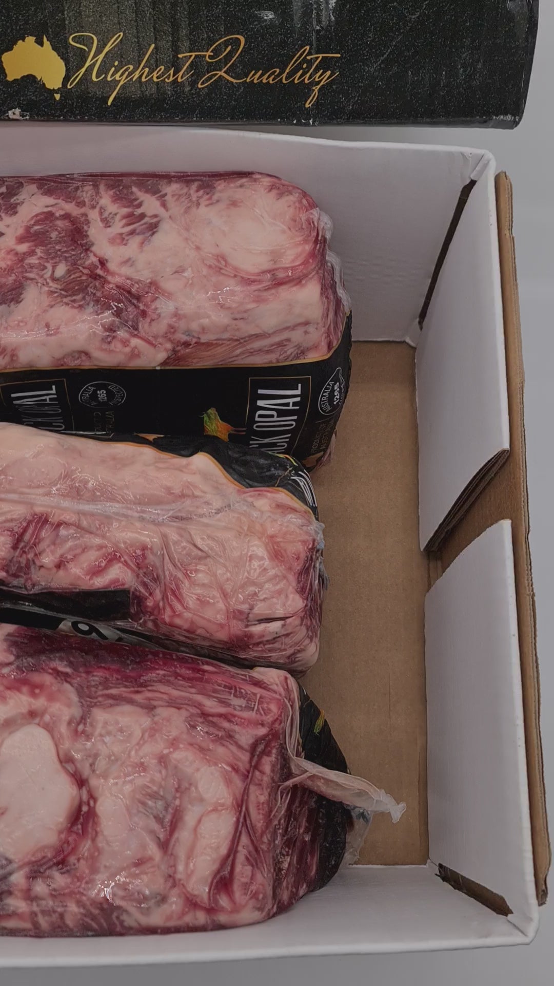 Black Opal Grain Fed F1 Wagyu MB8-9 Scotch Cube Roll $97/KG