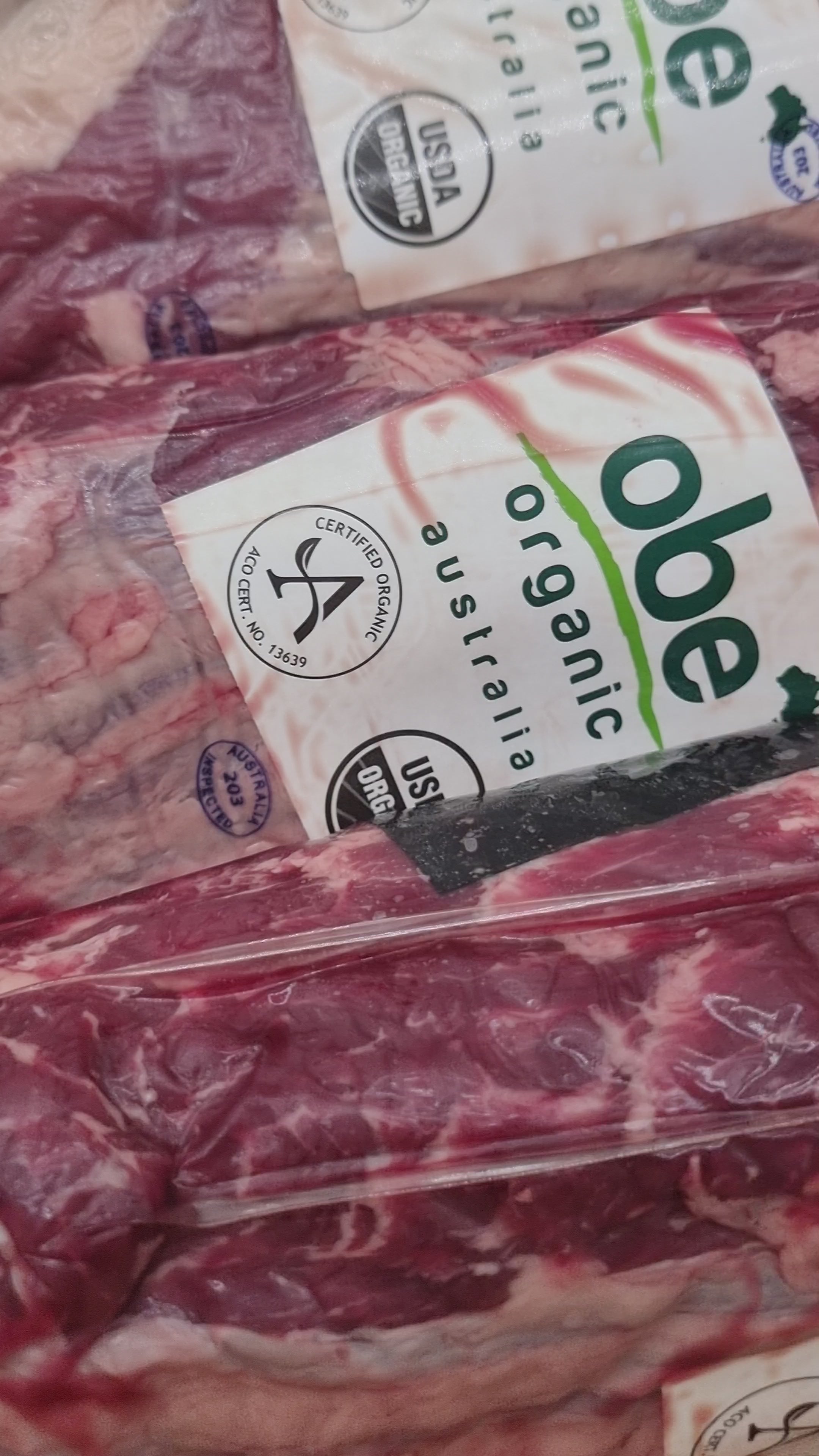 OBE Organic 100% Grass-Fed and Finished Scotch Cube Roll - $54/kg