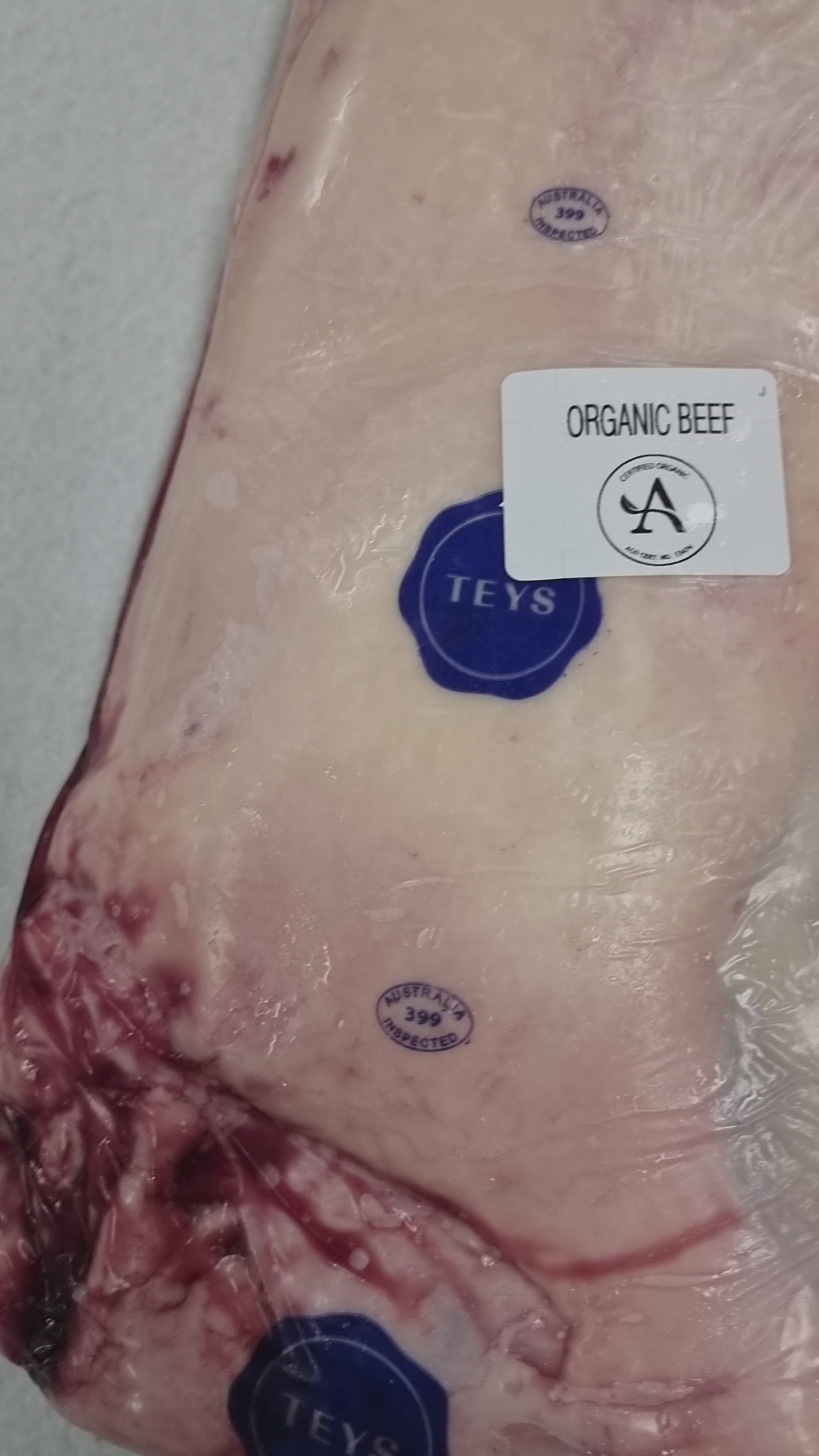 Teys Organic Porterhouse Striploin – 100% Grass-Fed & Certified Organic $29/kg
