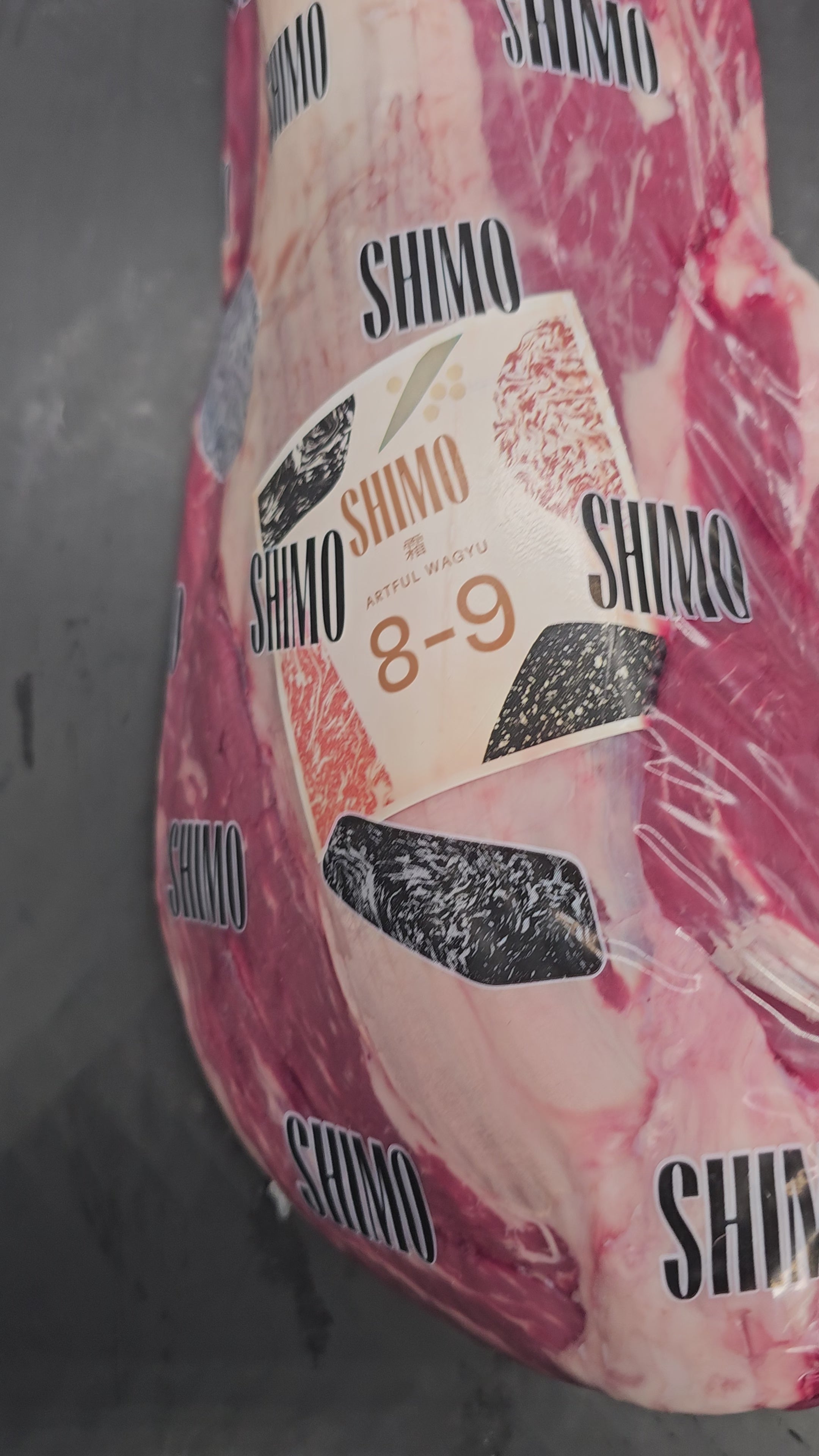 Shimo Artful Wagyu Tenderloin Side (Strap-Off) MB 8–9 – Unmatched Wagyu Elegance $118KG