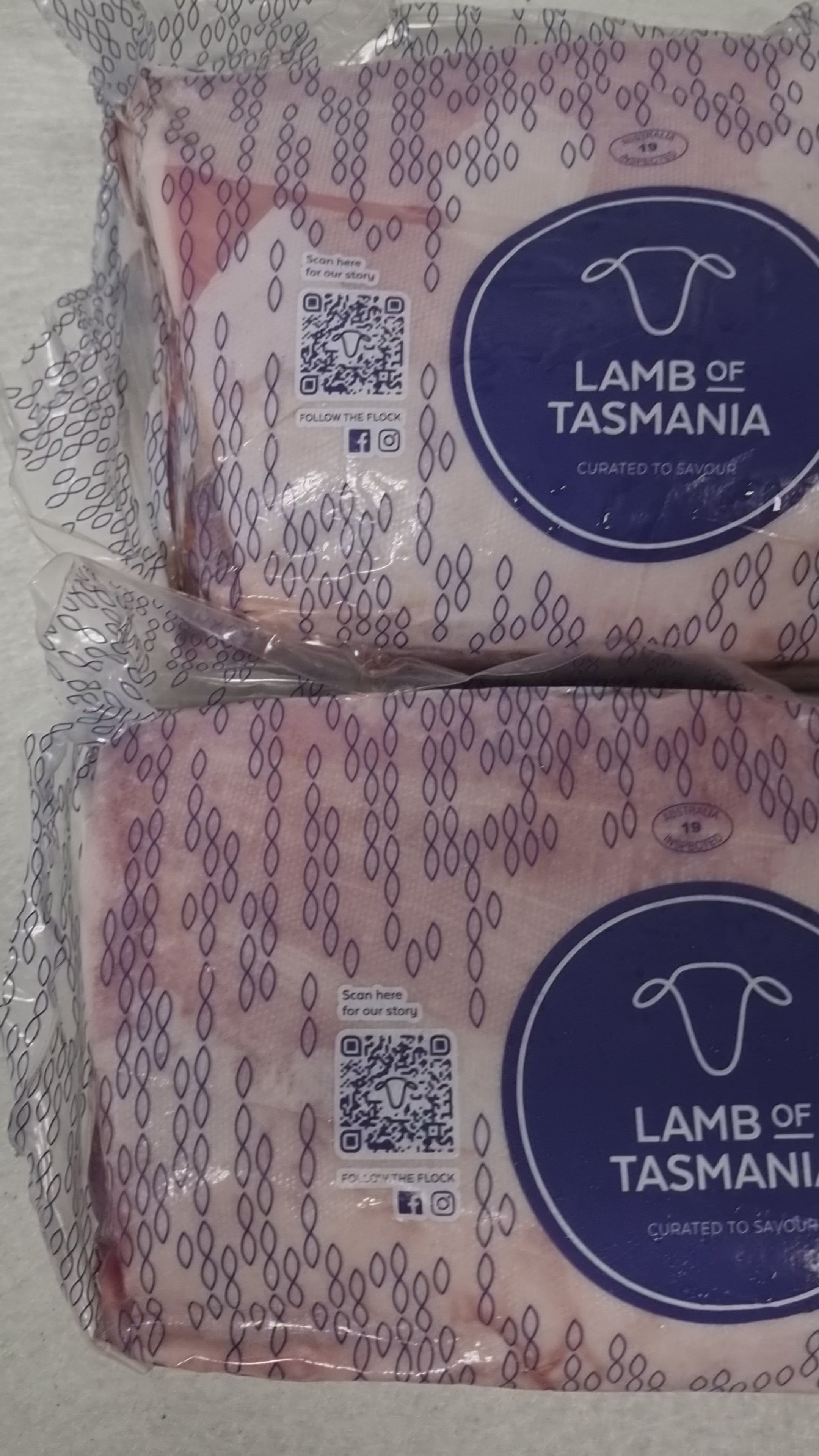 Lamb of Tasmania Rack (Grass-Fed Lamb Chops) $52/kg