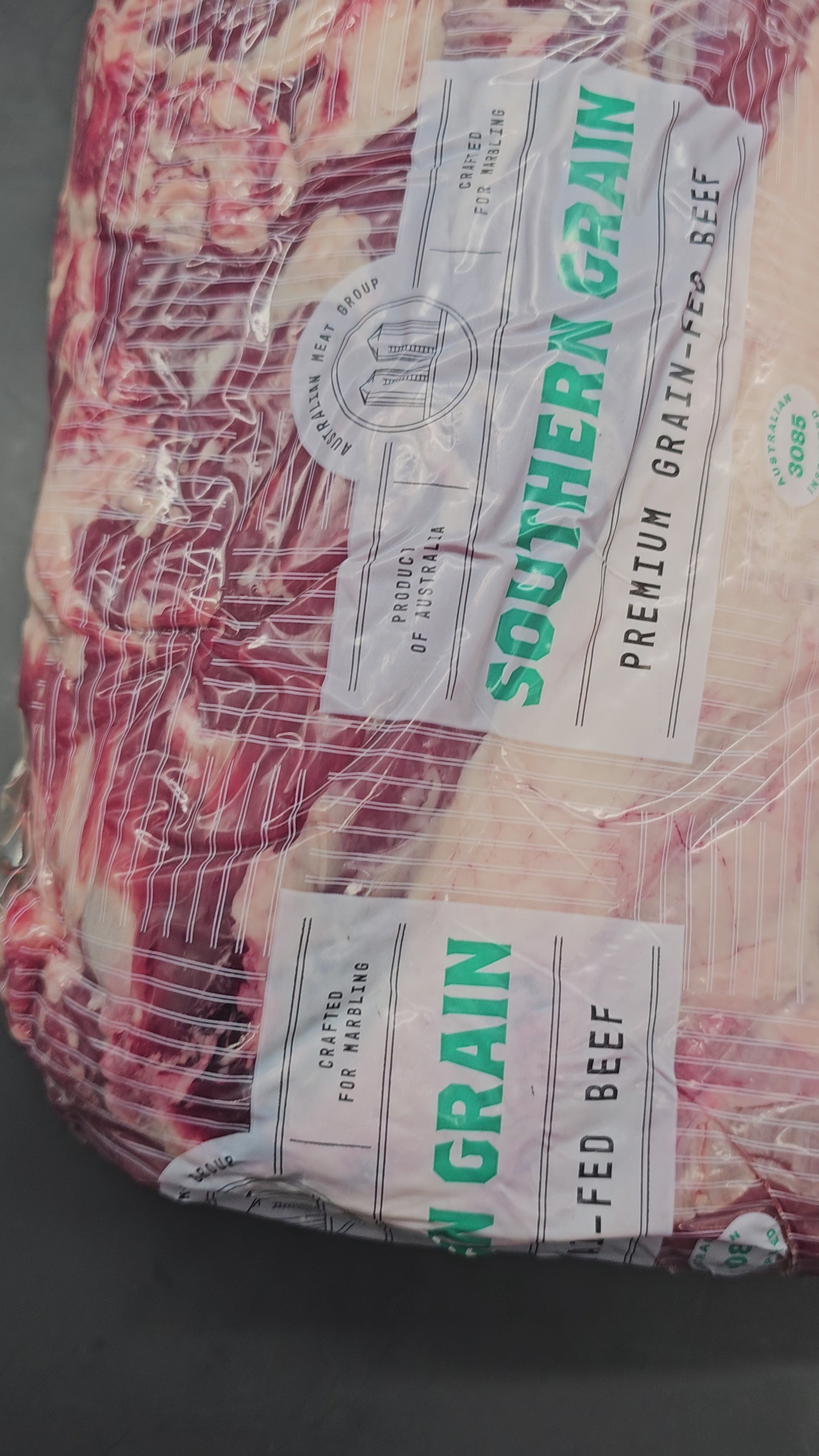 150-Day Grain-Fed Angus Scotch Cube Roll MB4 Boneless Ribeye Roll - Southern Grain $63/kg