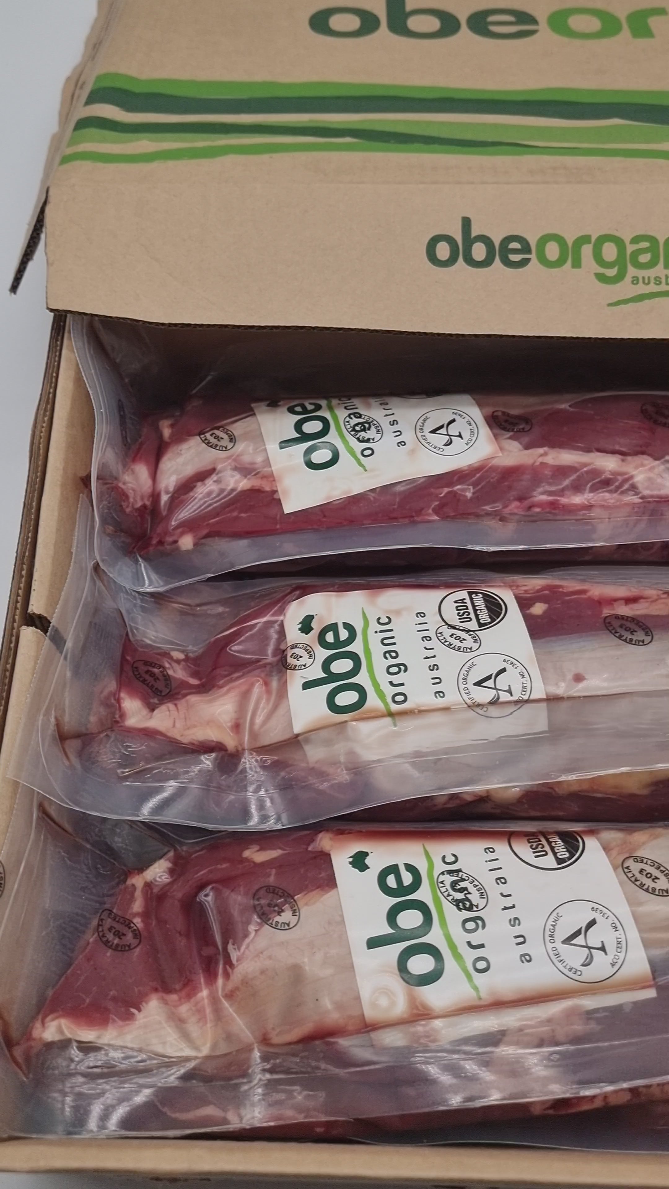 OBE Organic 100% Grass-Fed and Finished - Eye Fillet - $73/kg