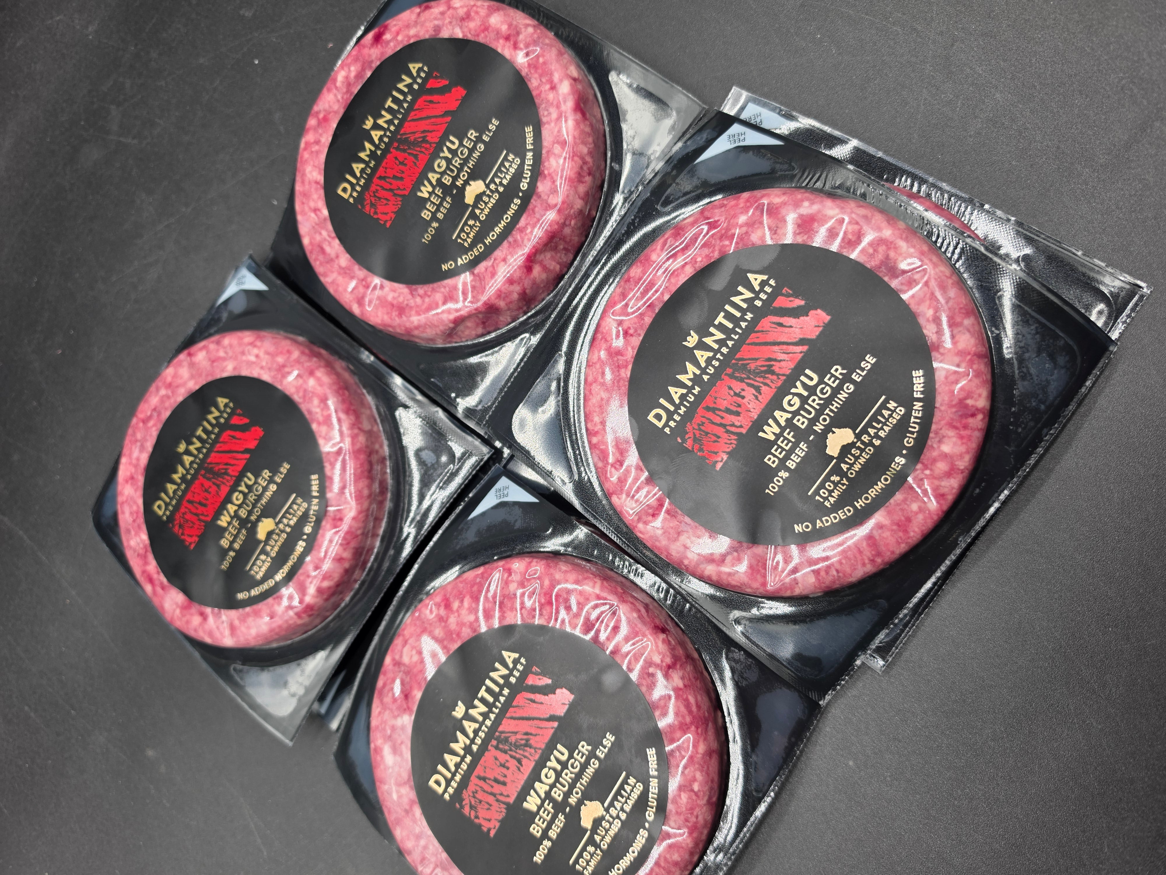 Diamintina Wagyu Burger Patties 150g Each from $32/kg