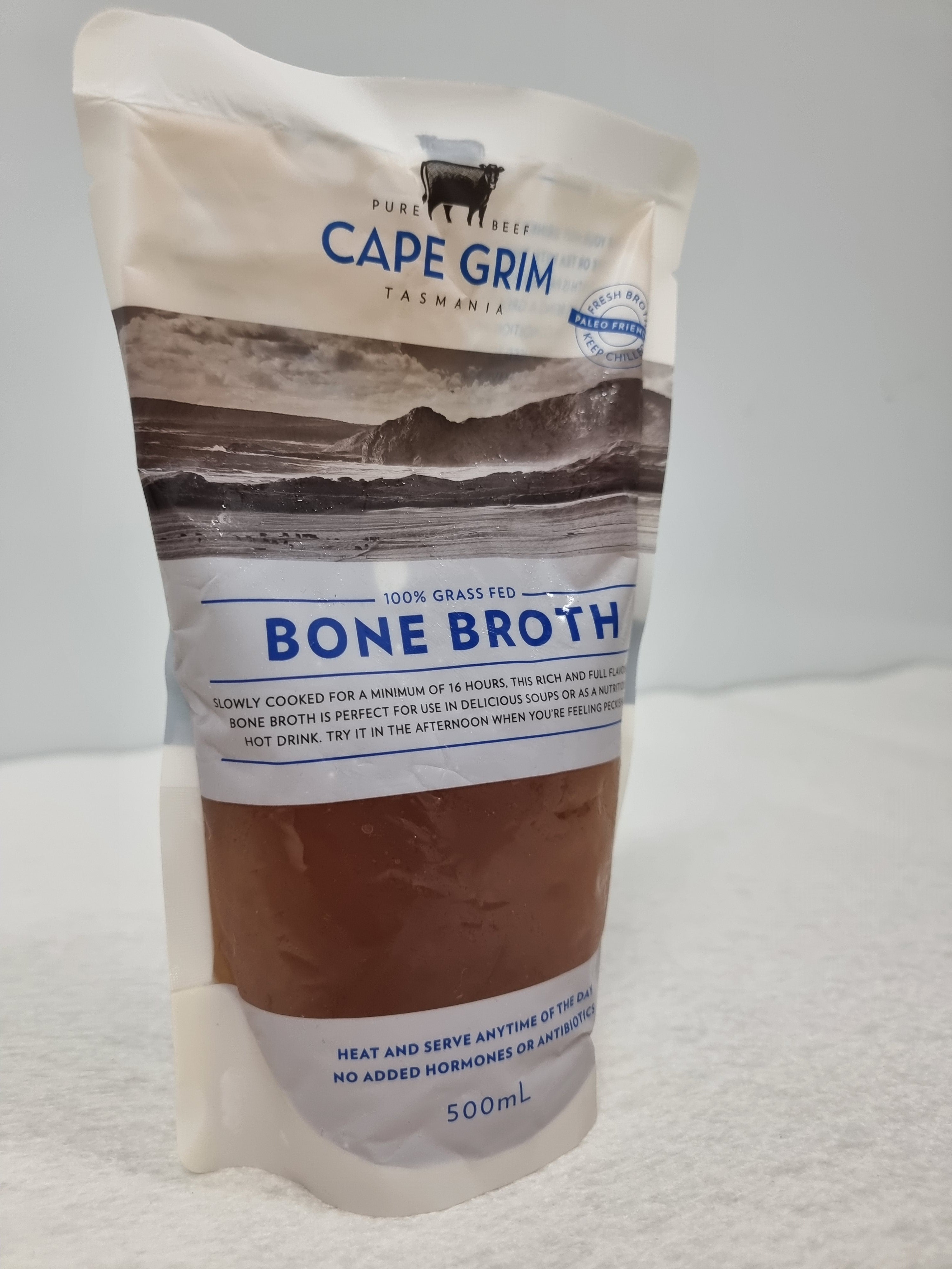 Cape Grim Bone Broth – 100% Grass-Fed & Finished, Tasmania (500mL)