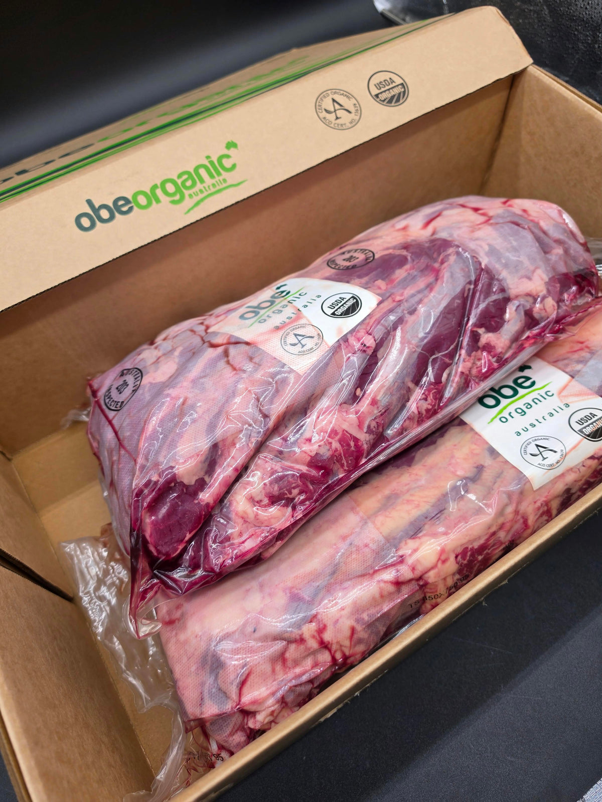 Ribeye 7 Ribs Per Rack From $67/kg – 100% Grass-Fed & Finished Organic Beef – OBE Organic