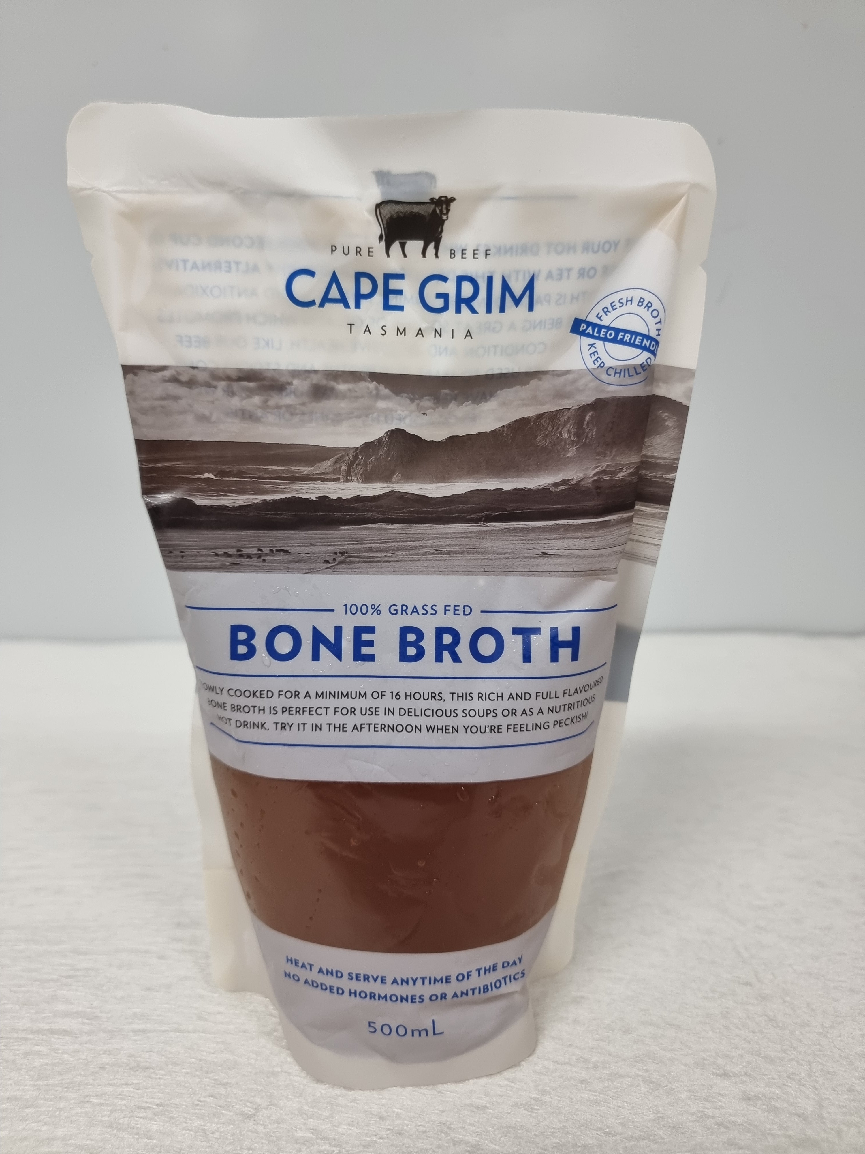 Cape Grim Bone Broth – 100% Grass-Fed & Finished, Tasmania (500mL)