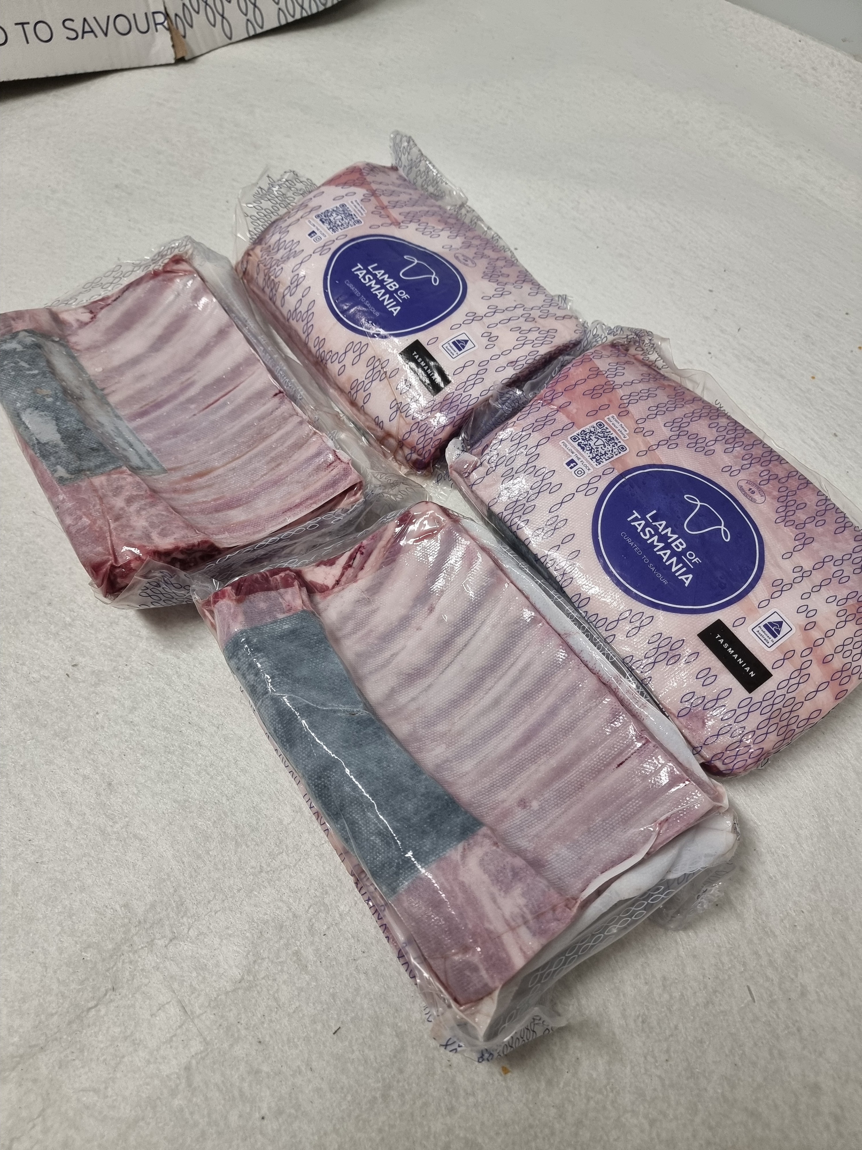 Lamb of Tasmania Rack (Grass-Fed Lamb Chops) $52/kg