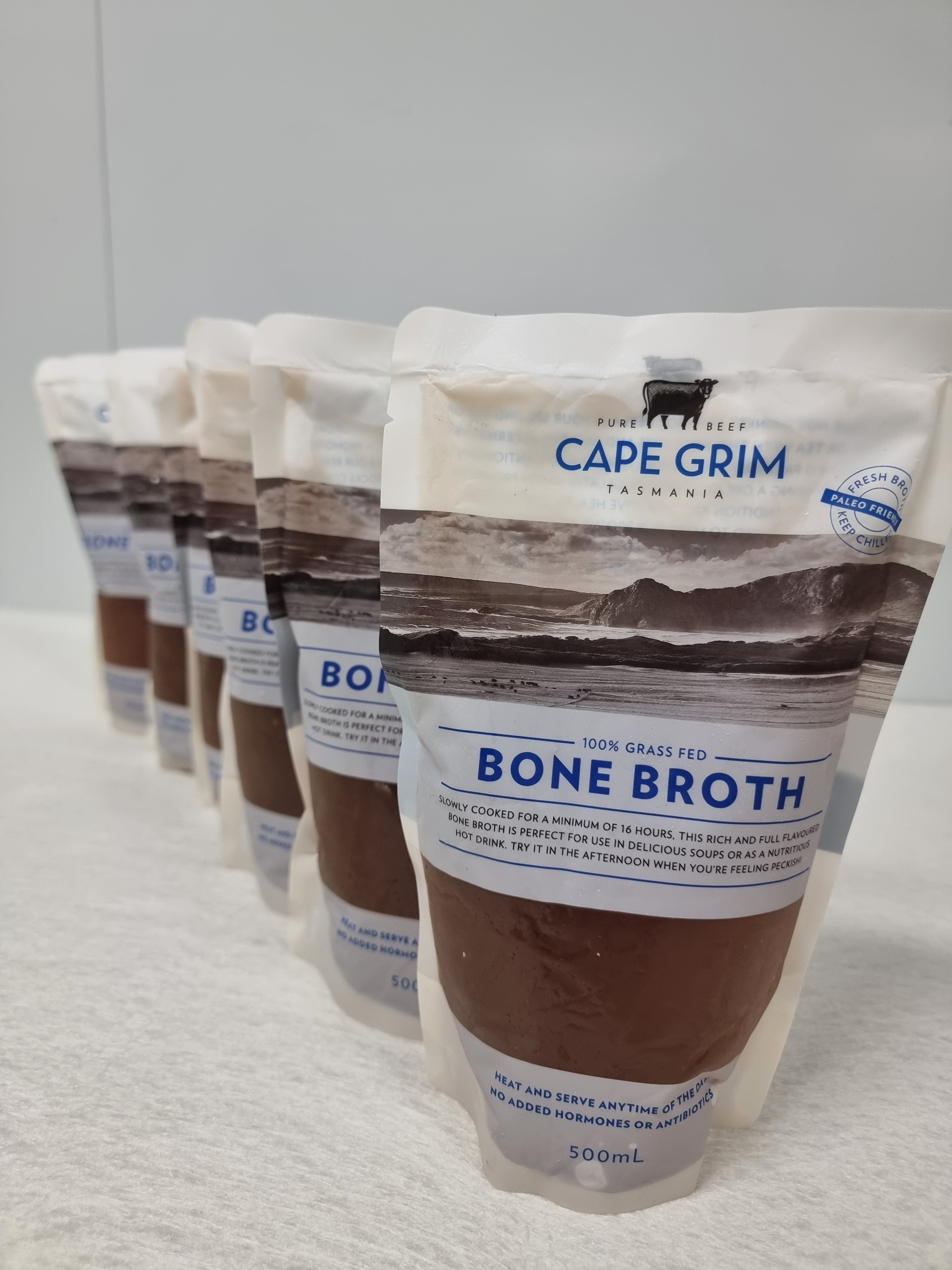 Cape Grim Bone Broth – 100% Grass-Fed & Finished, Tasmania (500mL)