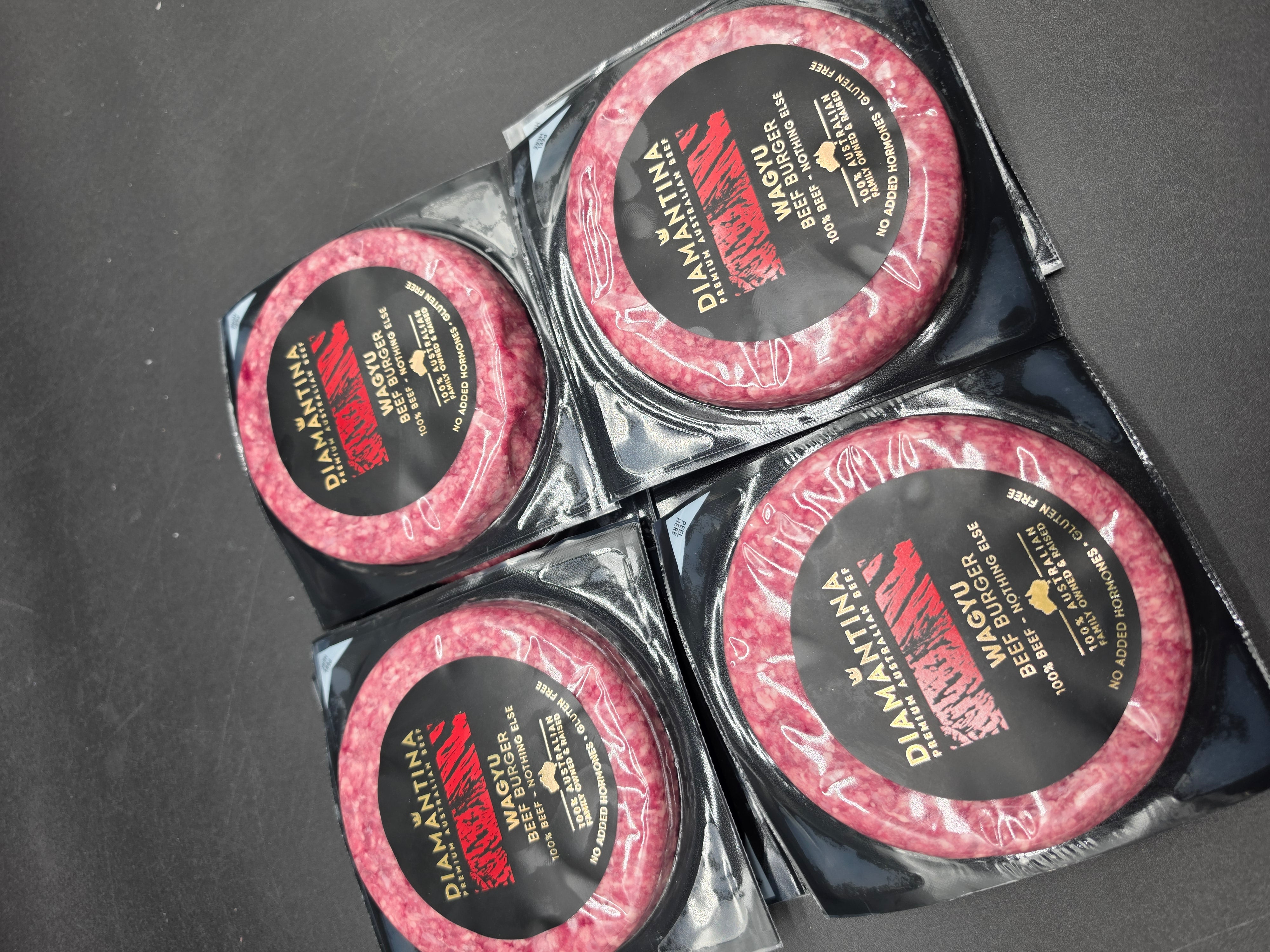 Diamintina Wagyu Burger Patties 150g Each from $32/kg